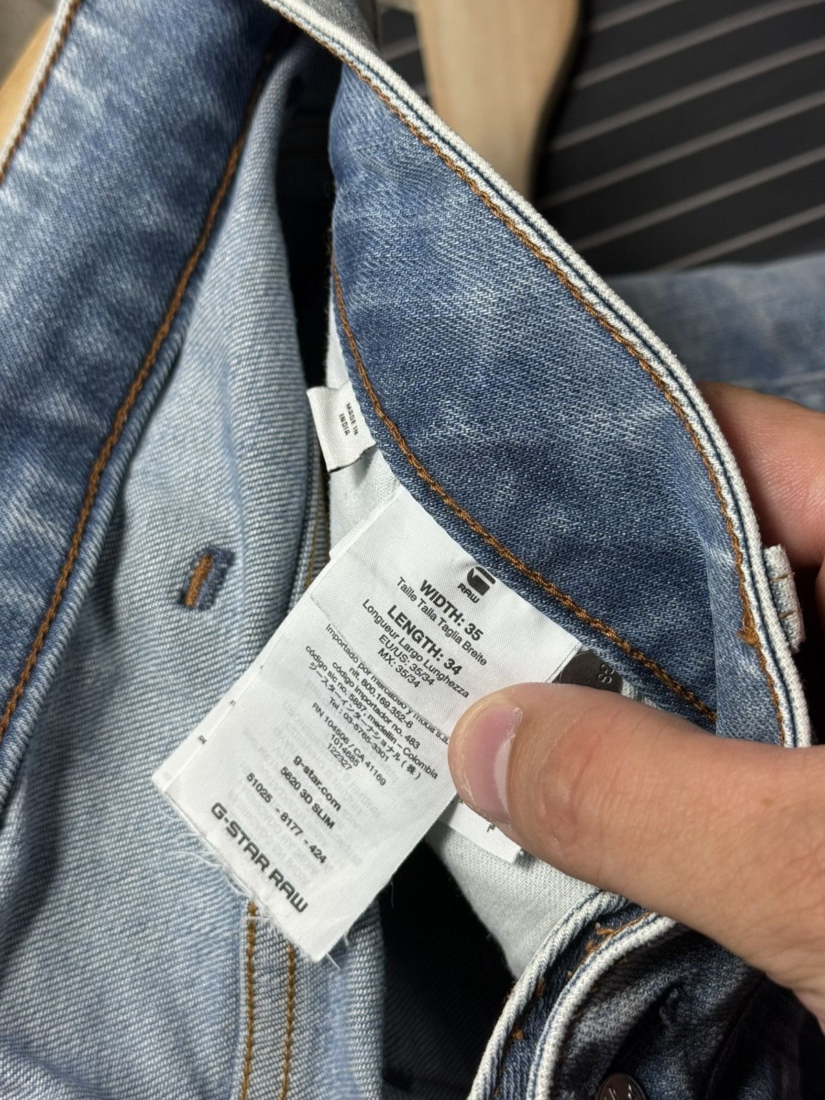 G-Star 🔥 G-Star RAW 5620 Elwood 3D Slim Biker Moto Jeans W35 L34 Size US 35 - 16 Thumbnail