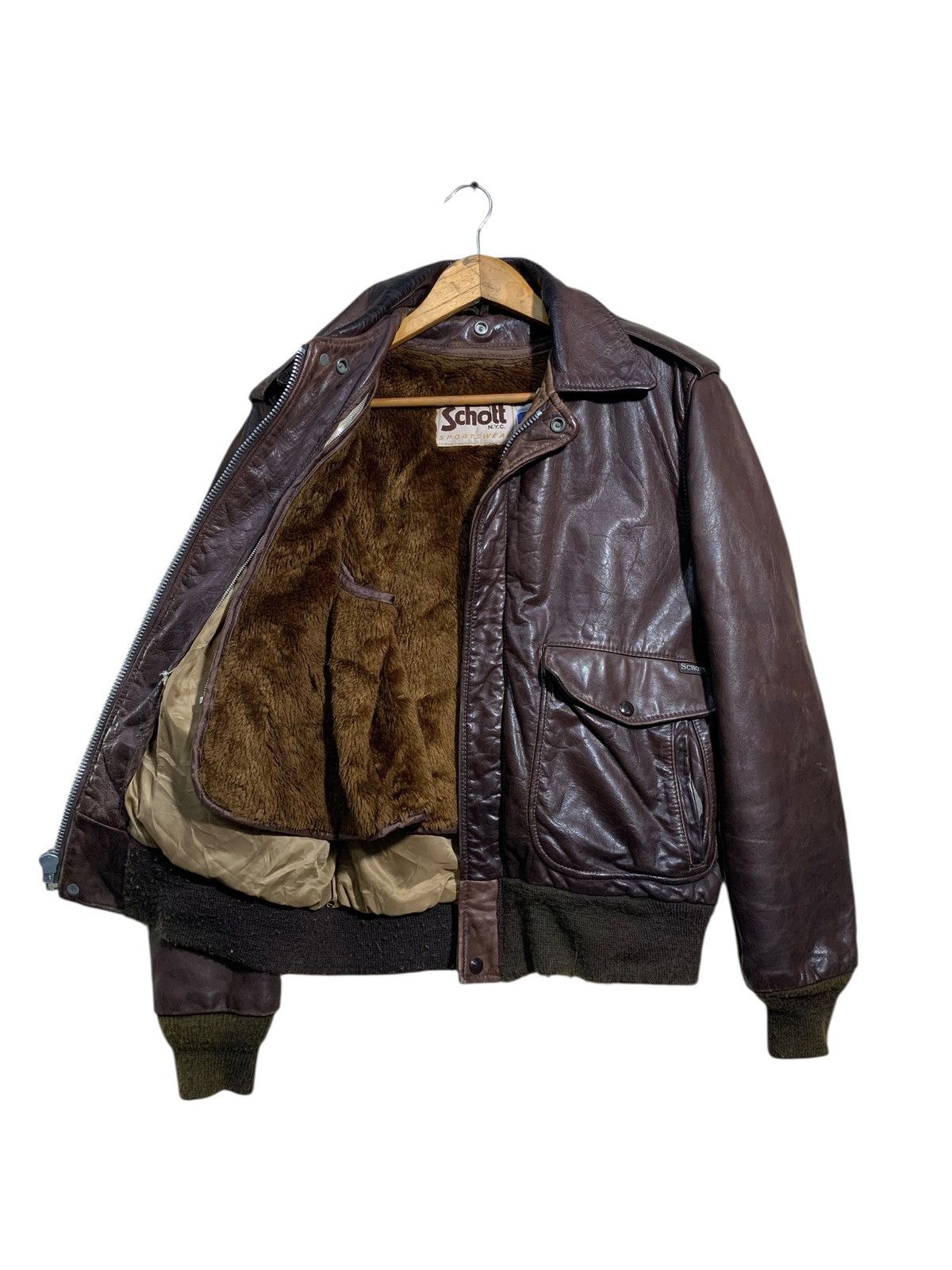 Schott 🔥VTG SCHOTT NYC LEATHER JACKET TYPE A-2 USAF Size US M / EU 48-50 / 2 - 4 Thumbnail
