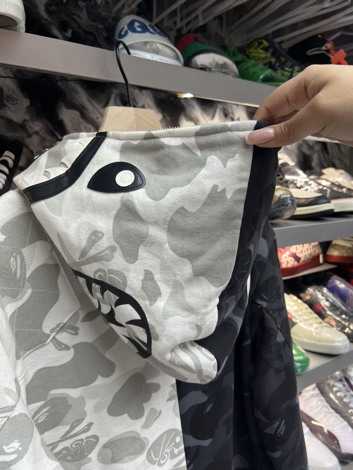 Bape Bape x NEIGHBORHOOD Split Camo Shark Hoodie Size US XL / EU 56 / 4 - 19 Thumbnail