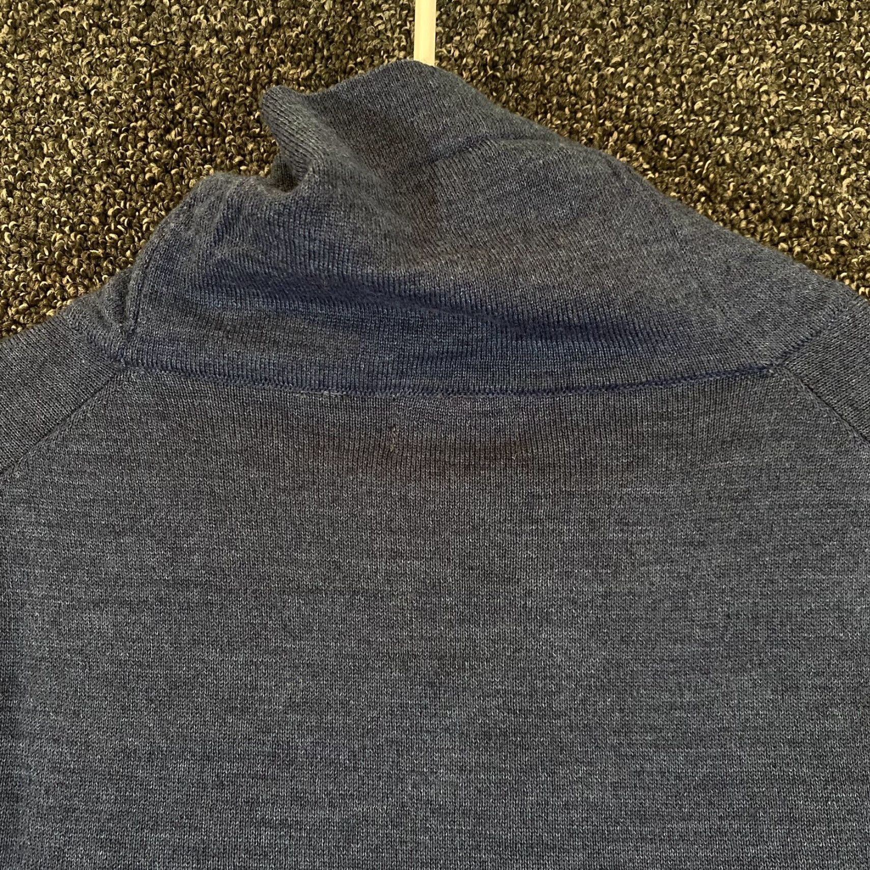 Neiman Marcus NEIMAN MARCUS Sweater Mens Large Blue Merino Wool Acrylic Blend Shawl Collar Size US L / EU 52-54 / 3 - 8 Thumbnail