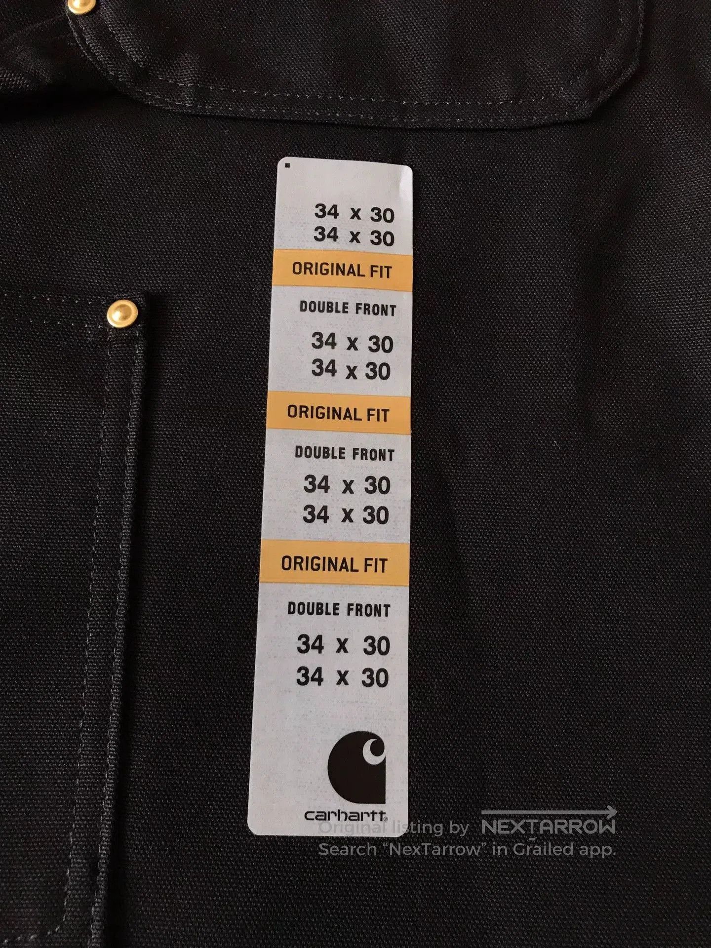 Carhartt Carhartt B01 BLK Canvas Work Pants. Size US 34 / EU 50 - 7 Thumbnail