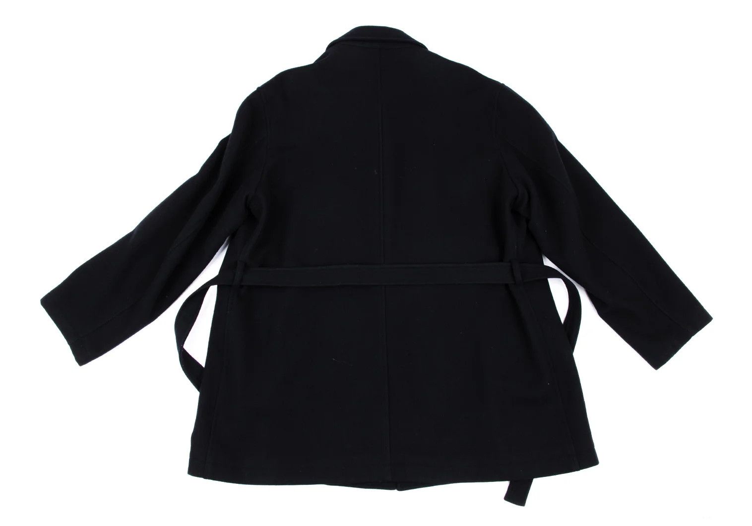 Jean Paul Gaultier Melton Wool Belted Half Coat in Navy Blue Size 3 Size US L / EU 52-54 / 3 - 15 Thumbnail