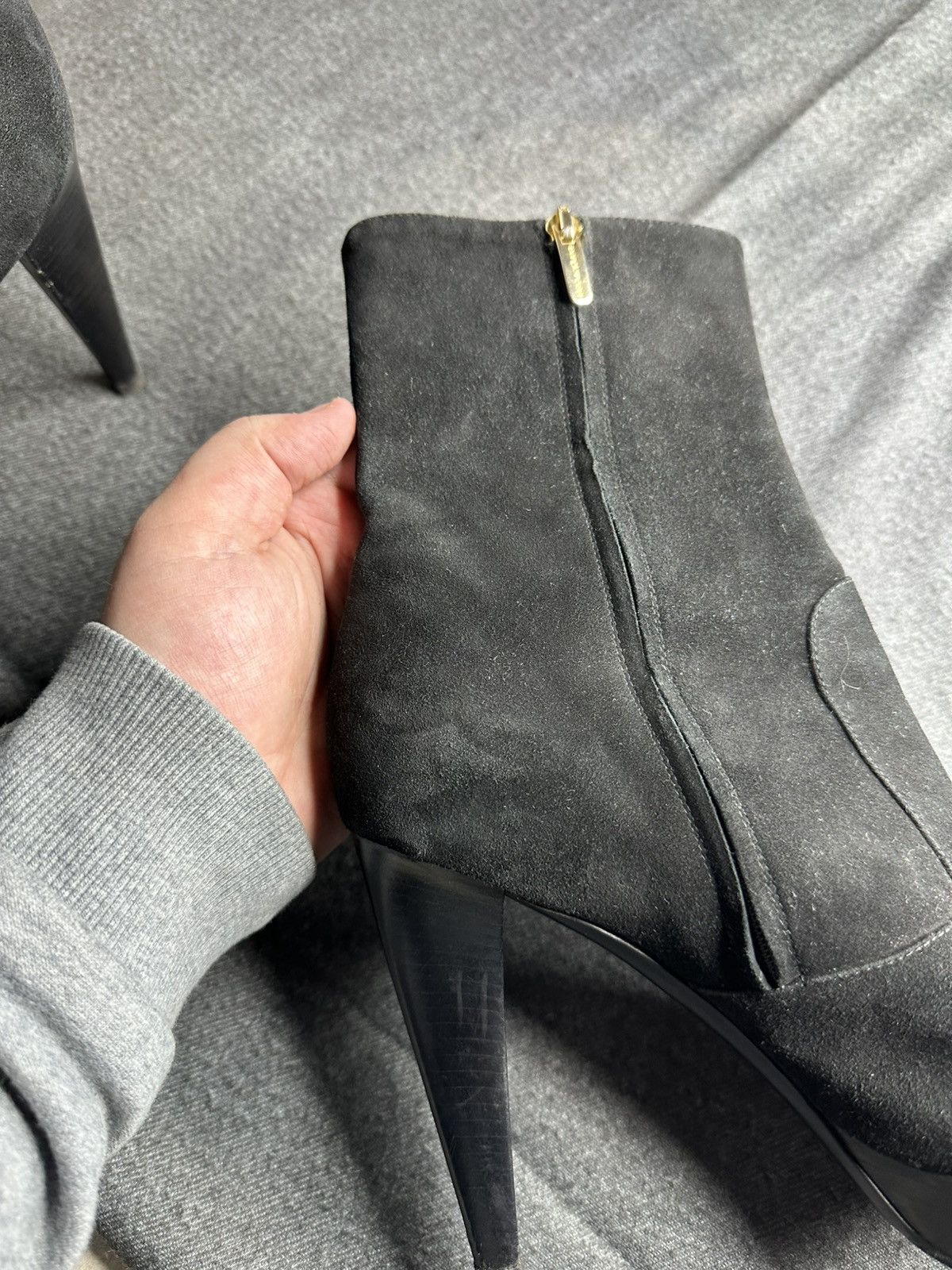 Sergio Rossi Sergio Rossi Suede Ankle Boots High Heel Platform Size 39.5 Size US 8.5 / IT 38.5 - 17 Thumbnail