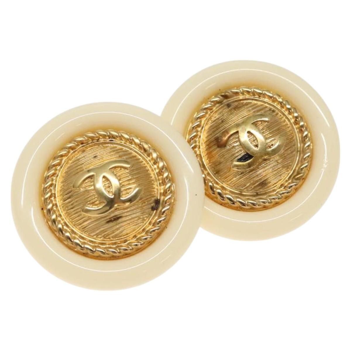 Chanel Chanel Vintage CC plastic Earrings Metal and plastic Size ONE SIZE - 1 Thumbnail