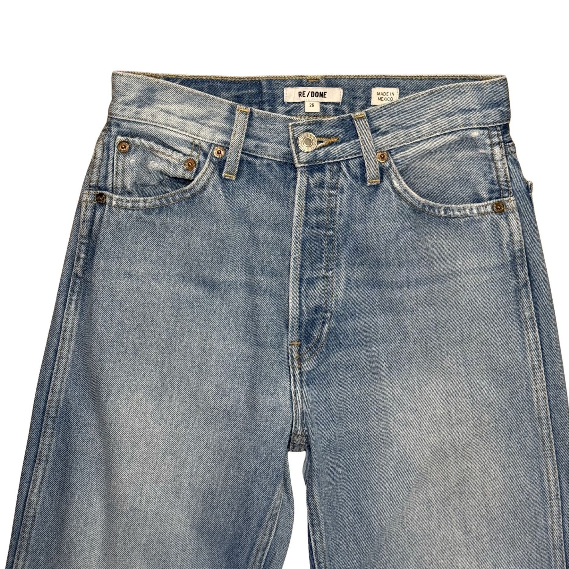 RE/DONE RE/DONE 90s High Rise Loose Distressed Denim Jeans EUC $295 Size 26" / US 2 / IT 38 - 2 Thumbnail