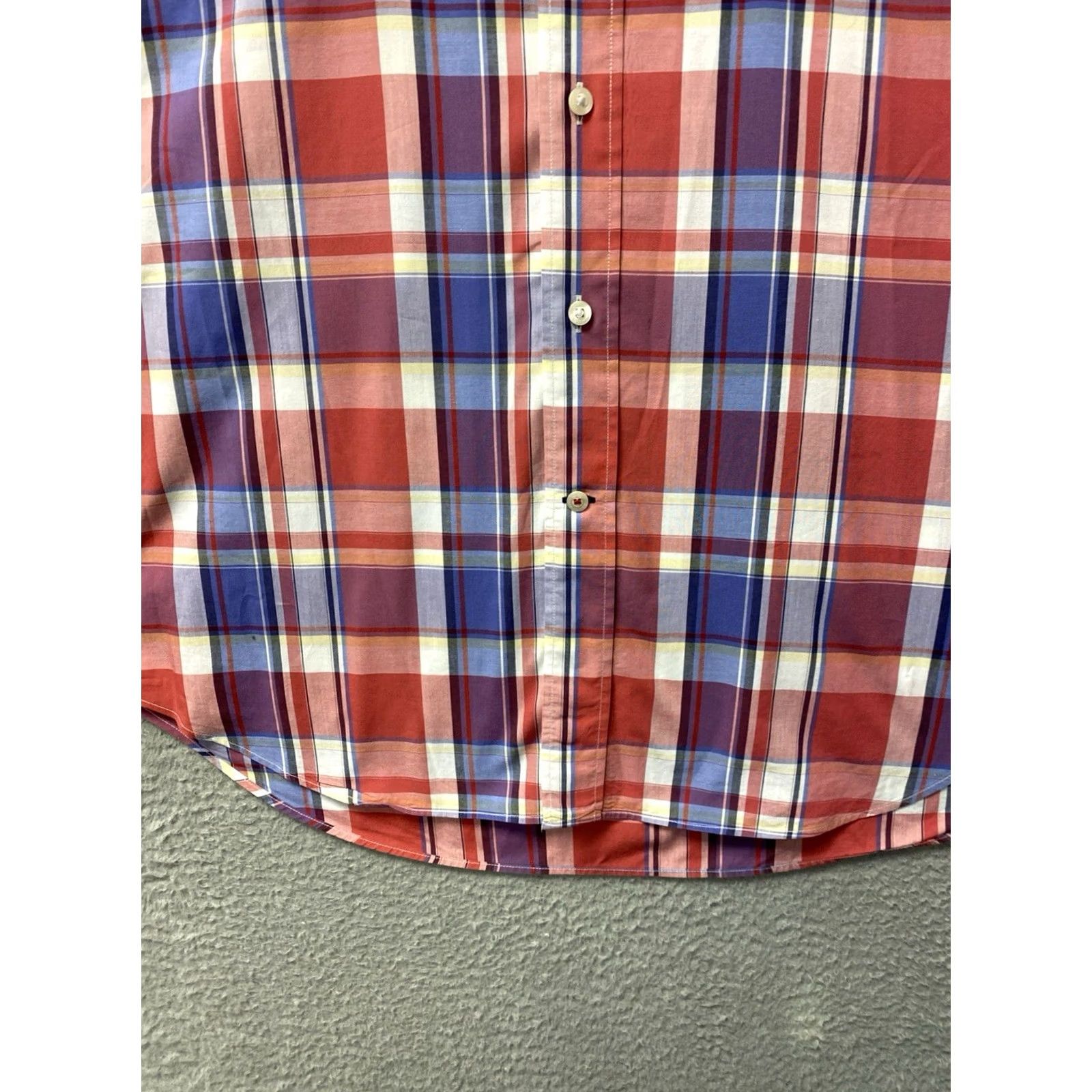 Nautica Nautica Button-Up Shirt Mens XL RED BLUE Plaid Short Sleeve Button-Down Casual Travel Size US XL / EU 56 / 4 - 3 Thumbnail