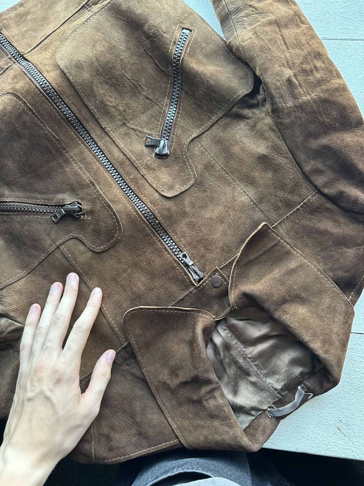 Other 🚨VNTG LEATHER JACKET AVANT GARDE ASYMMETRICAL BLACK MOTO Size US XS / EU 42 / 0 - 4 Thumbnail