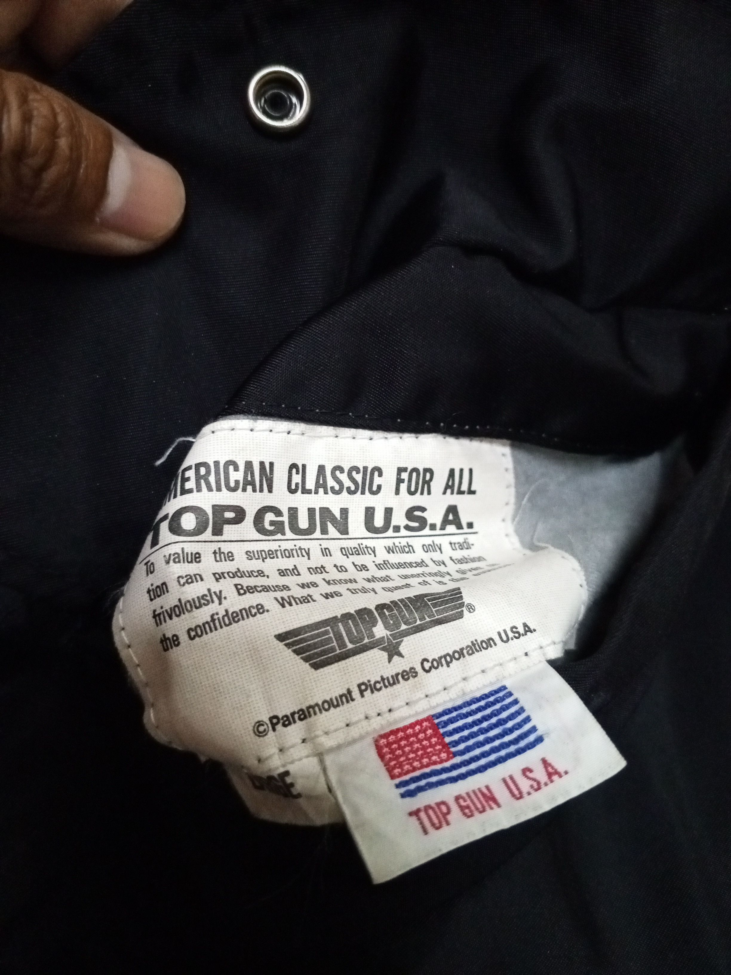 Vintage VTG TOP GUN USA BOMBER JACKET RARE Size US XL / EU 56 / 4 - 15 Thumbnail