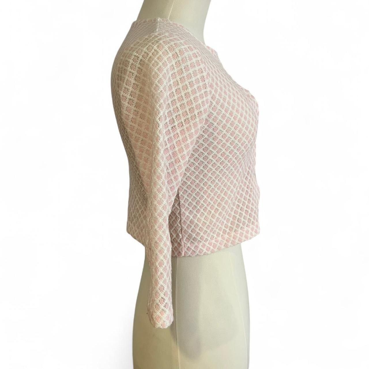 Vintage Vintage y2k semi-sheer baby pink button top🪷 Size S / US 4 / IT 40 - 2 Thumbnail