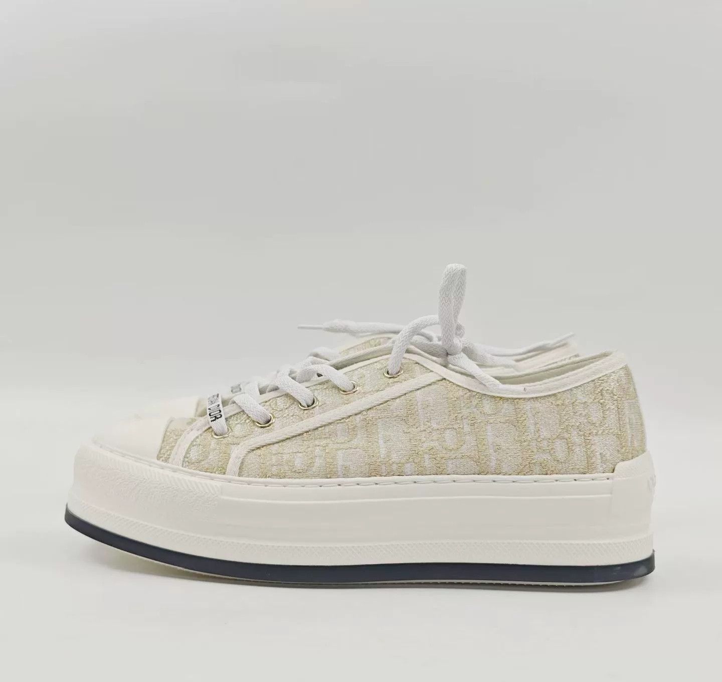 Dior Dior Gold Logo Print Sneakers Size US 6 / IT 36 - 1 Thumbnail