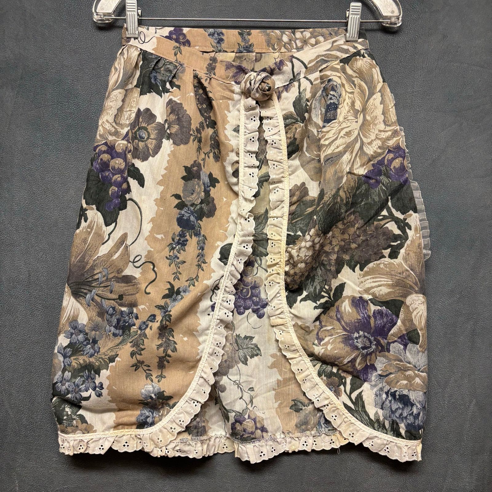 Handmade Handmade Vintage Waist Apron Wrap Cottage Granny Eyelet Lace Size ONE SIZE - 2 Thumbnail