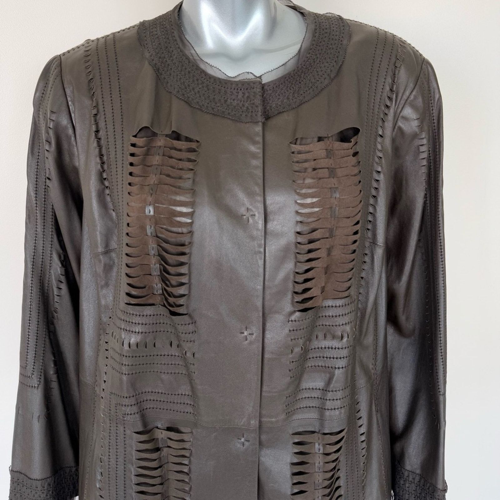 Elie Tahari Elie Tahari women leather coat size 3X Retail 1950$ Size 4XL / US 24-26 - 3 Thumbnail