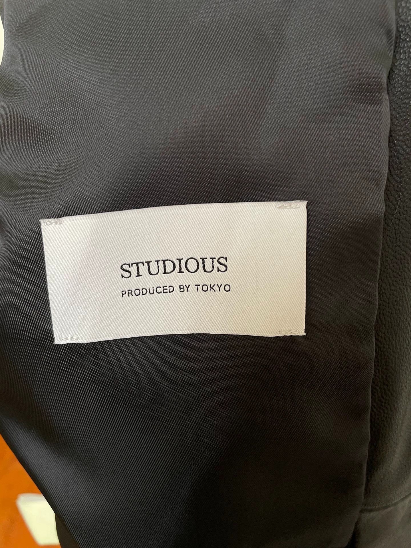 Acne Studios STUDIOUS Black Lambskin Biker Jacket 3 NEW Drawstring Size US L / EU 52-54 / 3 - 3 Thumbnail