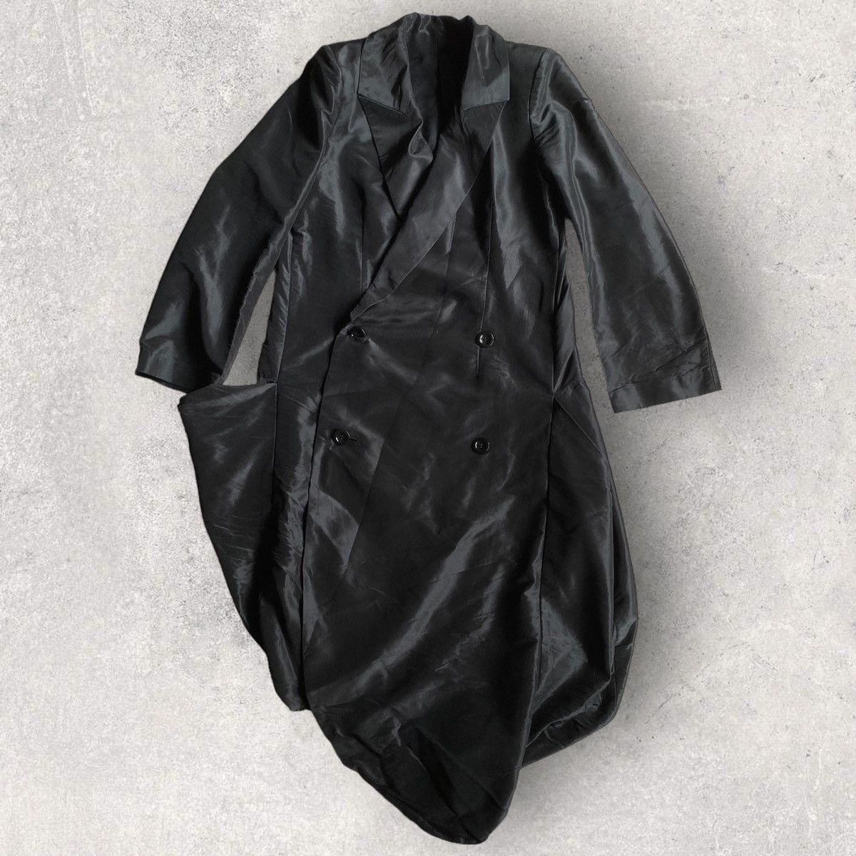 Yohji Yamamoto SS01 Silk Blend Drape Coat Size S / US 4 / IT 40 - 1 Thumbnail