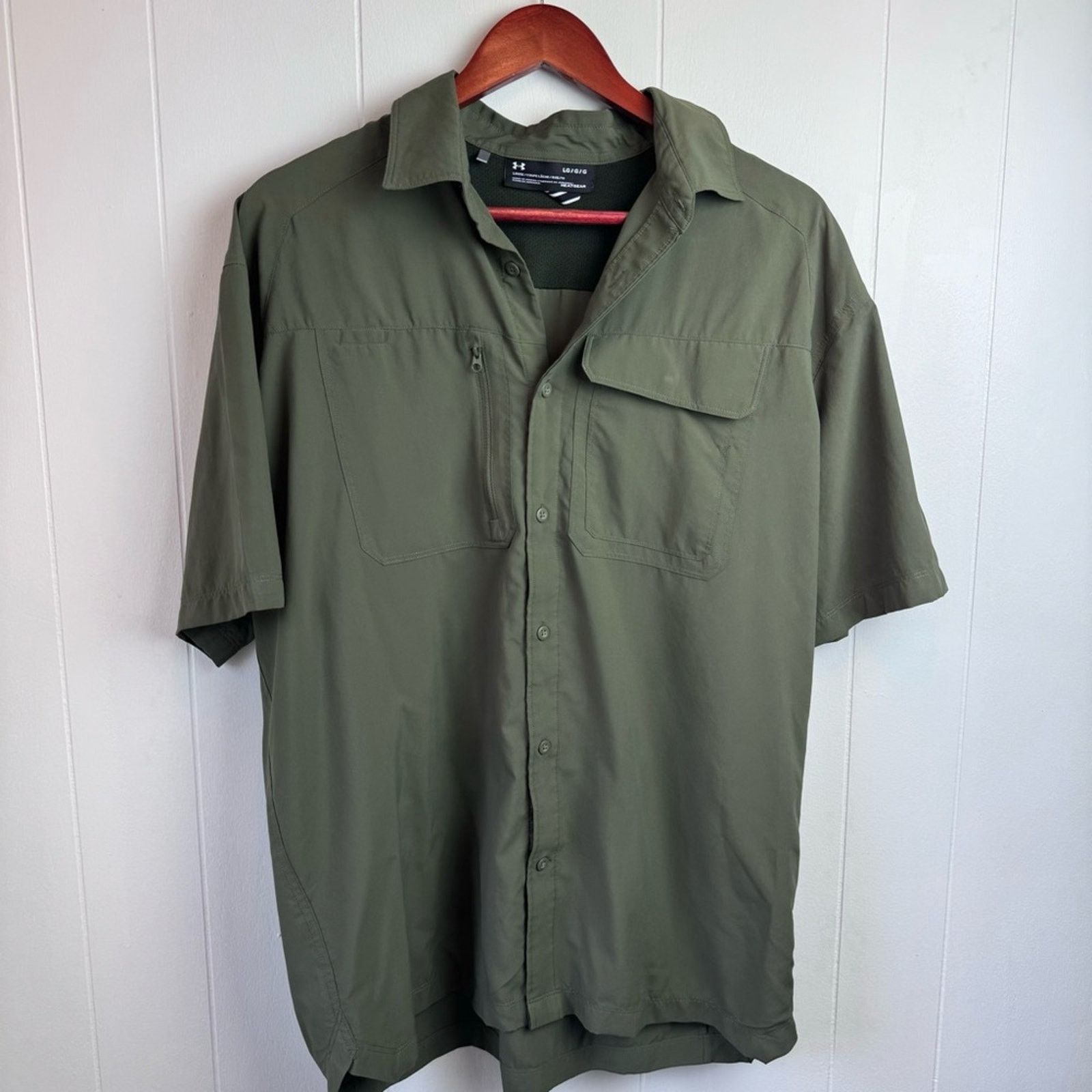 Under Armour Under Armour Olive Tactical Utility Shirt Men’s Size Large Size US L / EU 52-54 / 3 - 8 Thumbnail