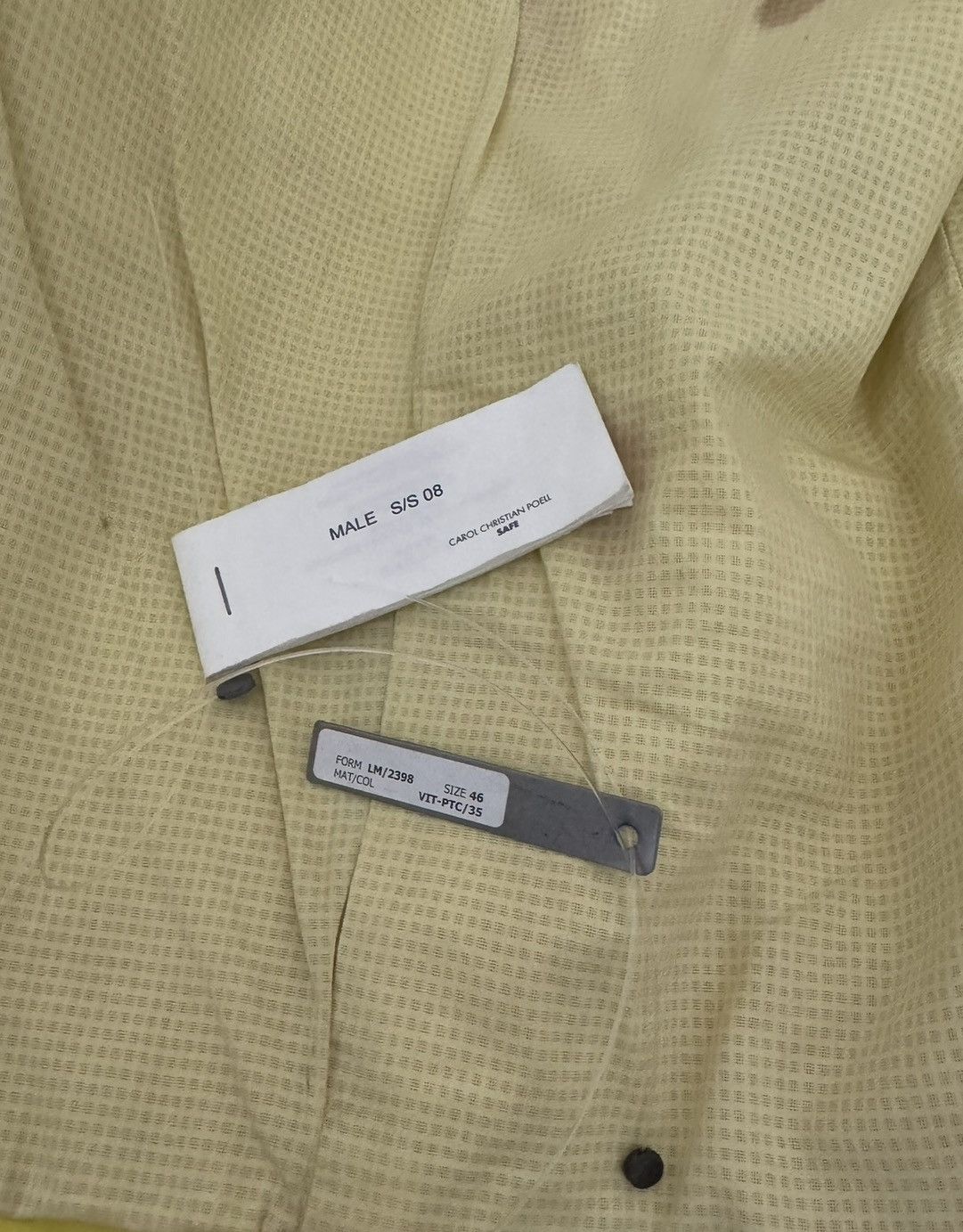 Carol Christian Poell Carol Christian Poell Scarstich yellow leather jacket 2398 Size US S / EU 44-46 / 1 - 6 Thumbnail