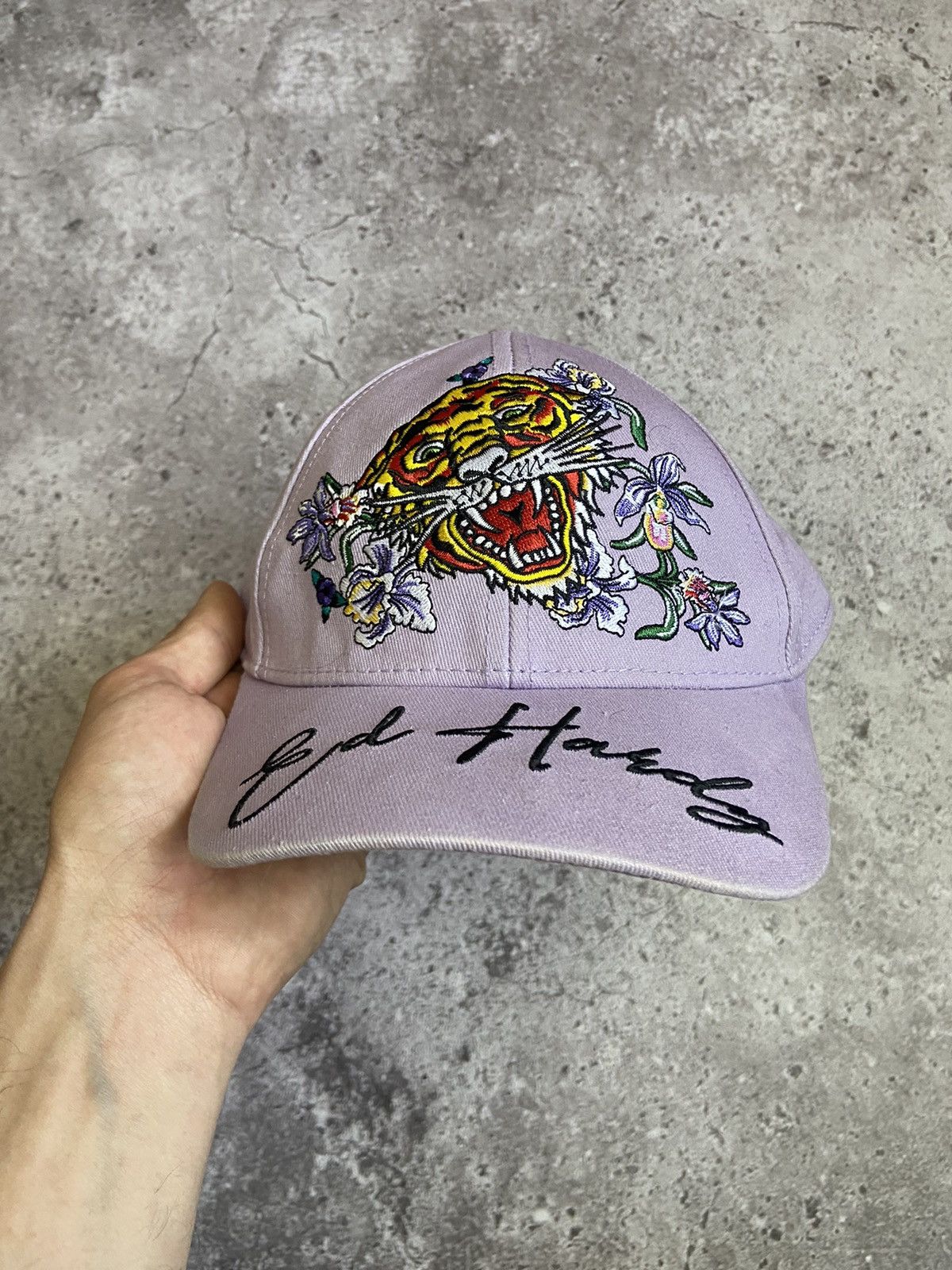 Ed Hardy × Japanese Brand Vintage ED HARDY Beaded Skull Tiger Cap Hat Size ONE SIZE - 2 Thumbnail