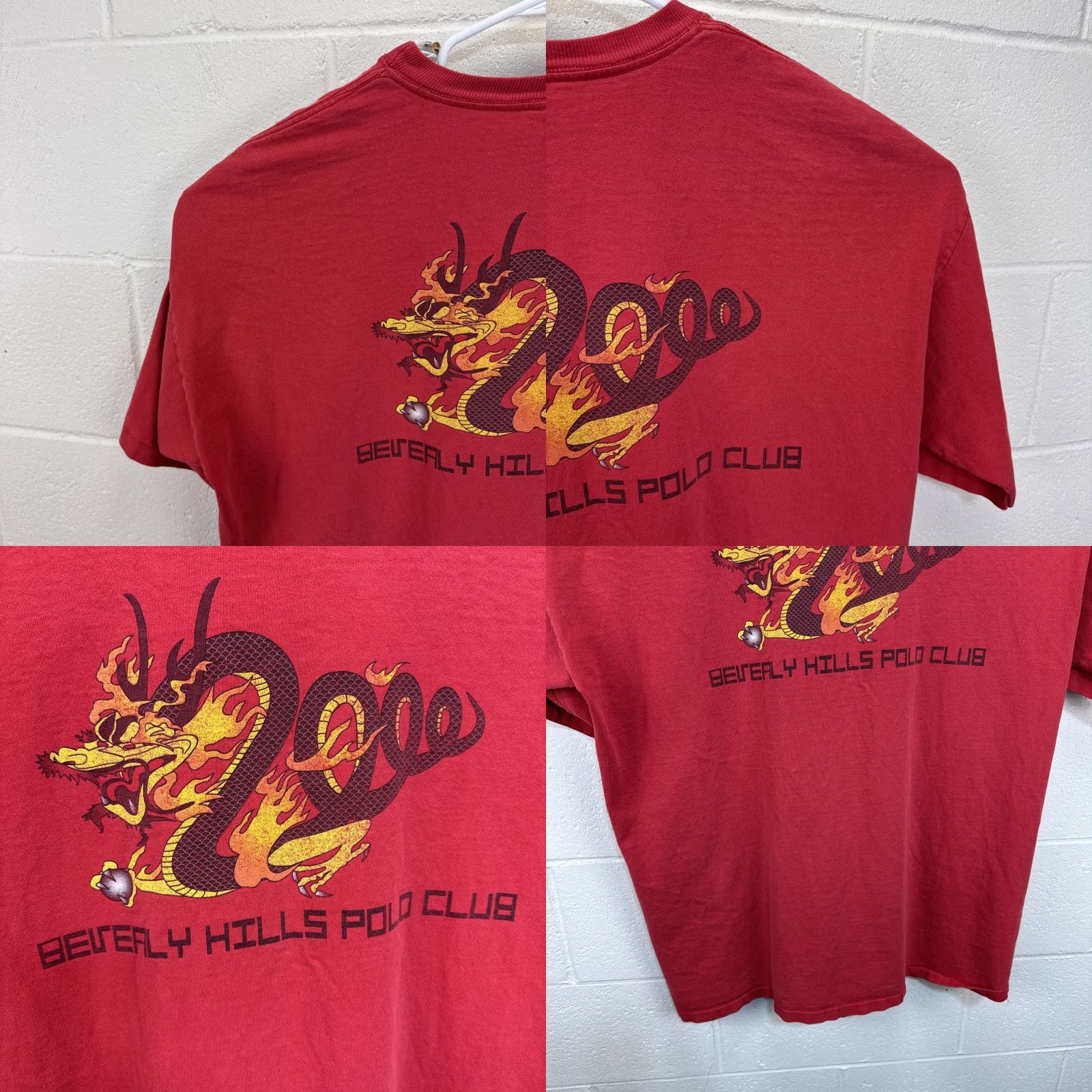 Beverly Hills Polo Club VINTAGE Beverly Hills Polo Club T Shirt Mens 2XL Red Dragon Logo 90s Size US XXL / EU 58 / 5 - 10 Thumbnail