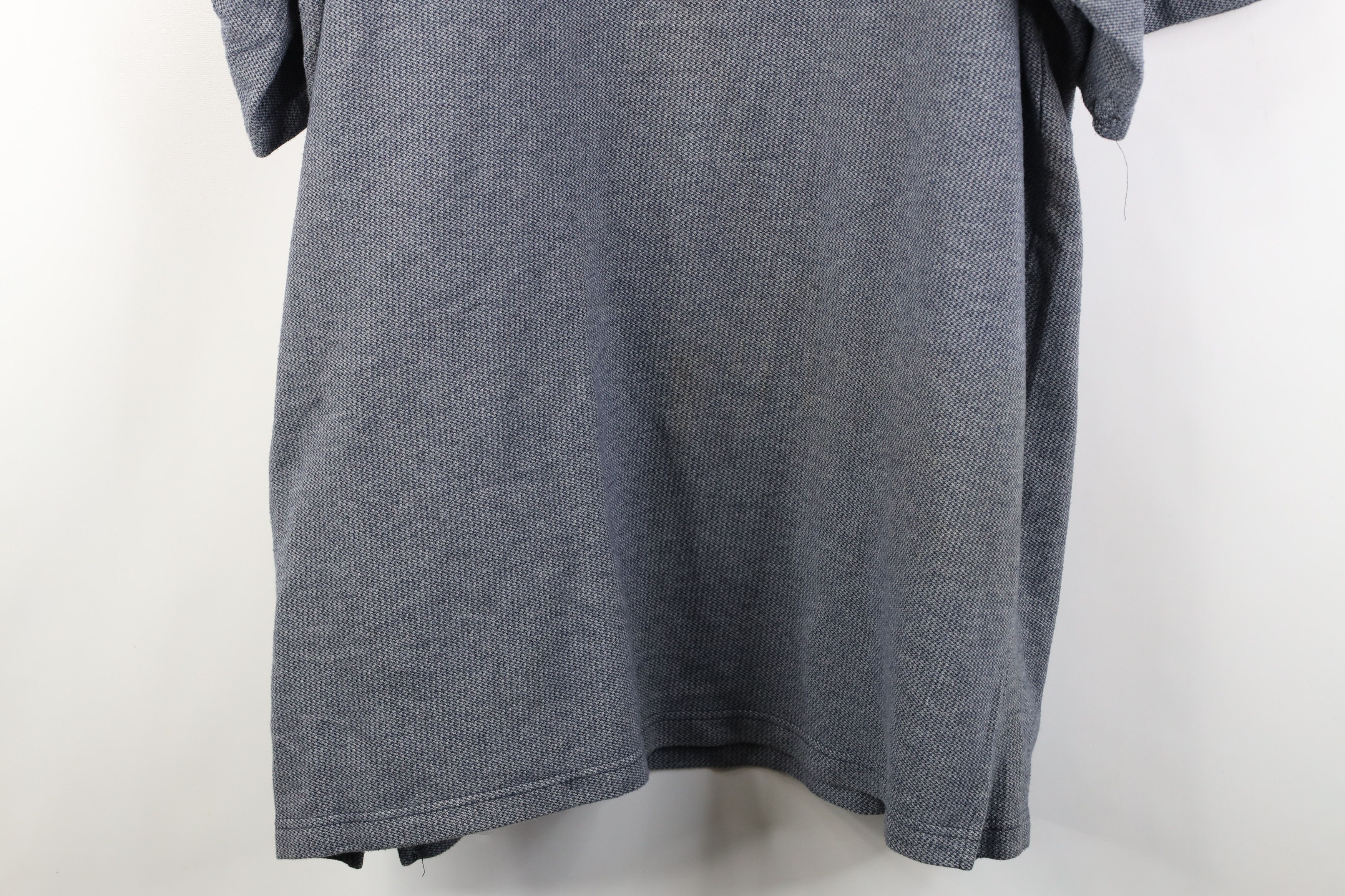 Vintage Vintage 90s Streetwear Heavyweight Knit Golf Polo Shirt Blue Size US XXL / EU 58 / 5 - 14 Thumbnail