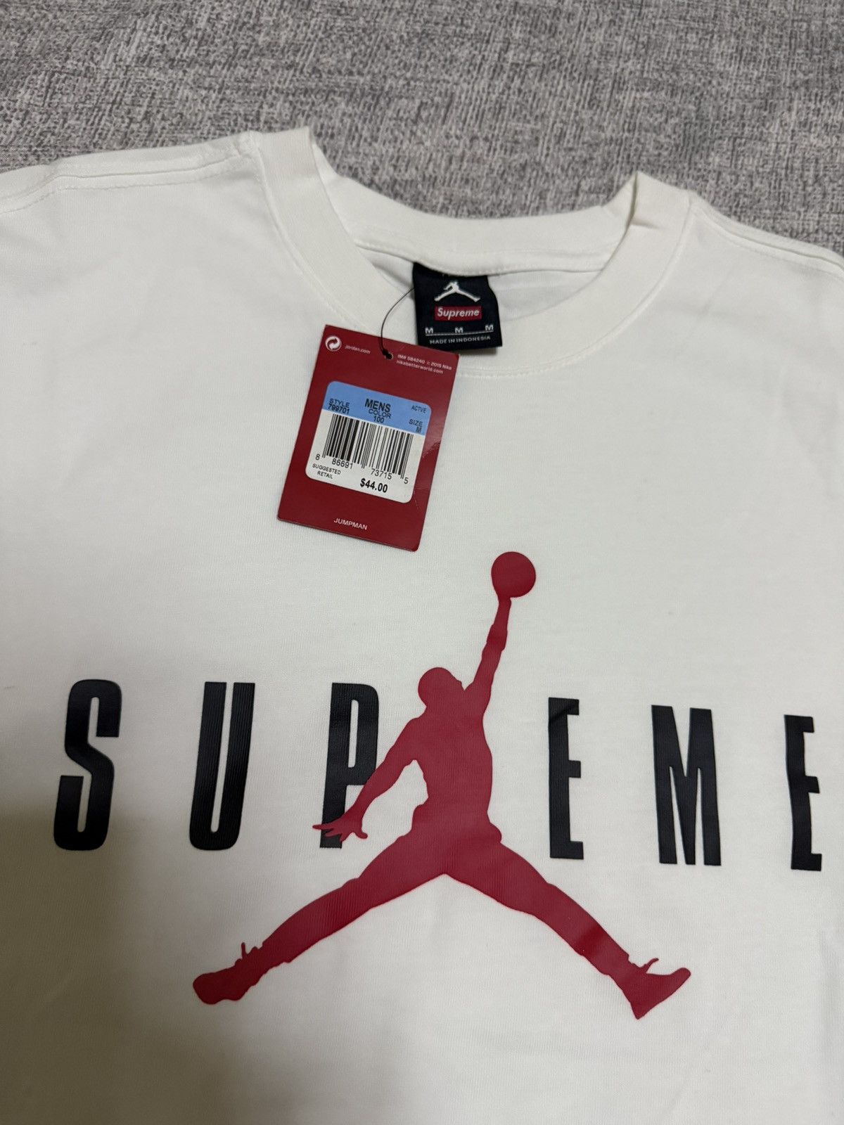 Supreme Supreme Jordan tee White T-shirt Size US M / EU 48-50 / 2 - 2 Thumbnail