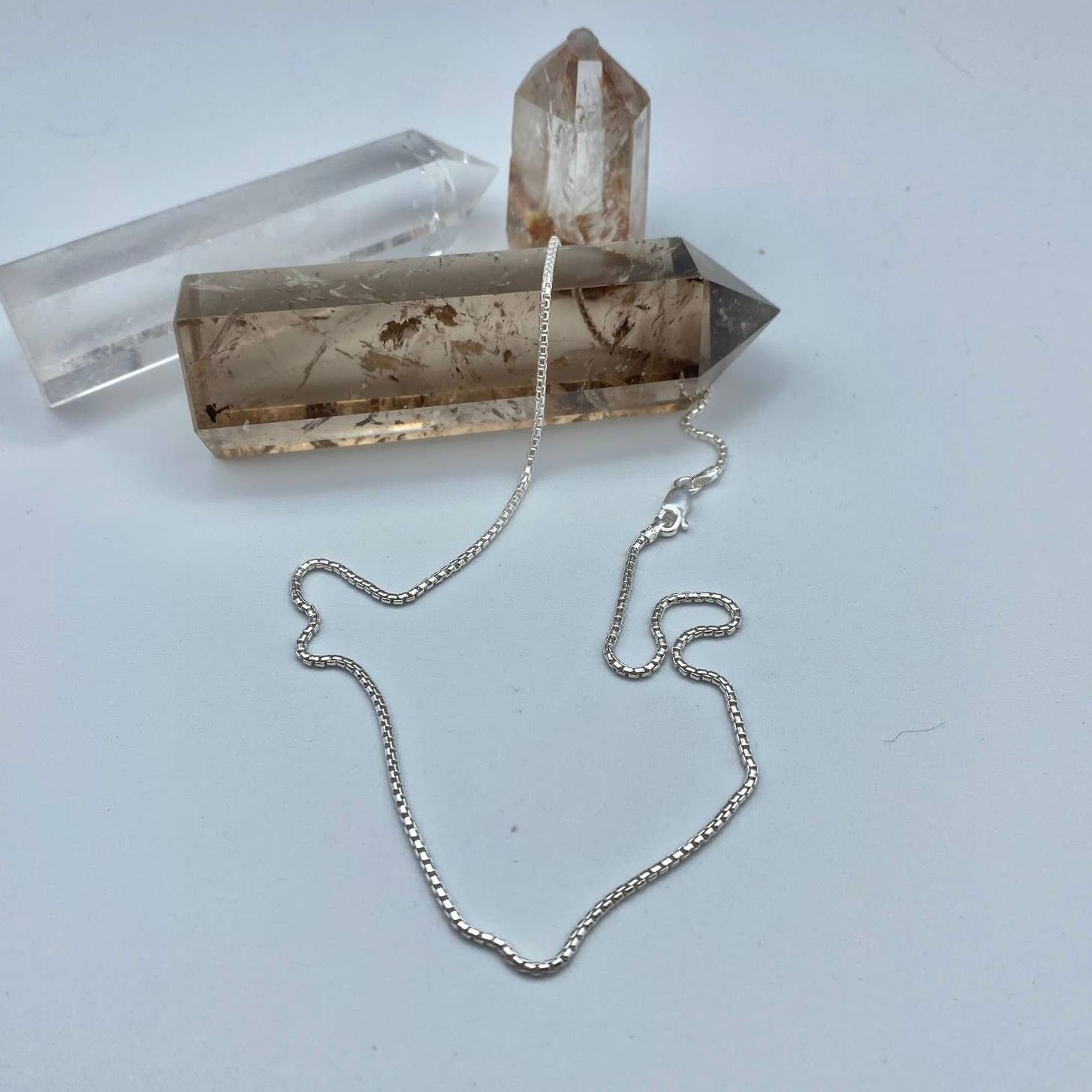 The Unbranded Brand Sterling Silver Round Italian Box Chain 16" Size ONE SIZE - 1 Thumbnail