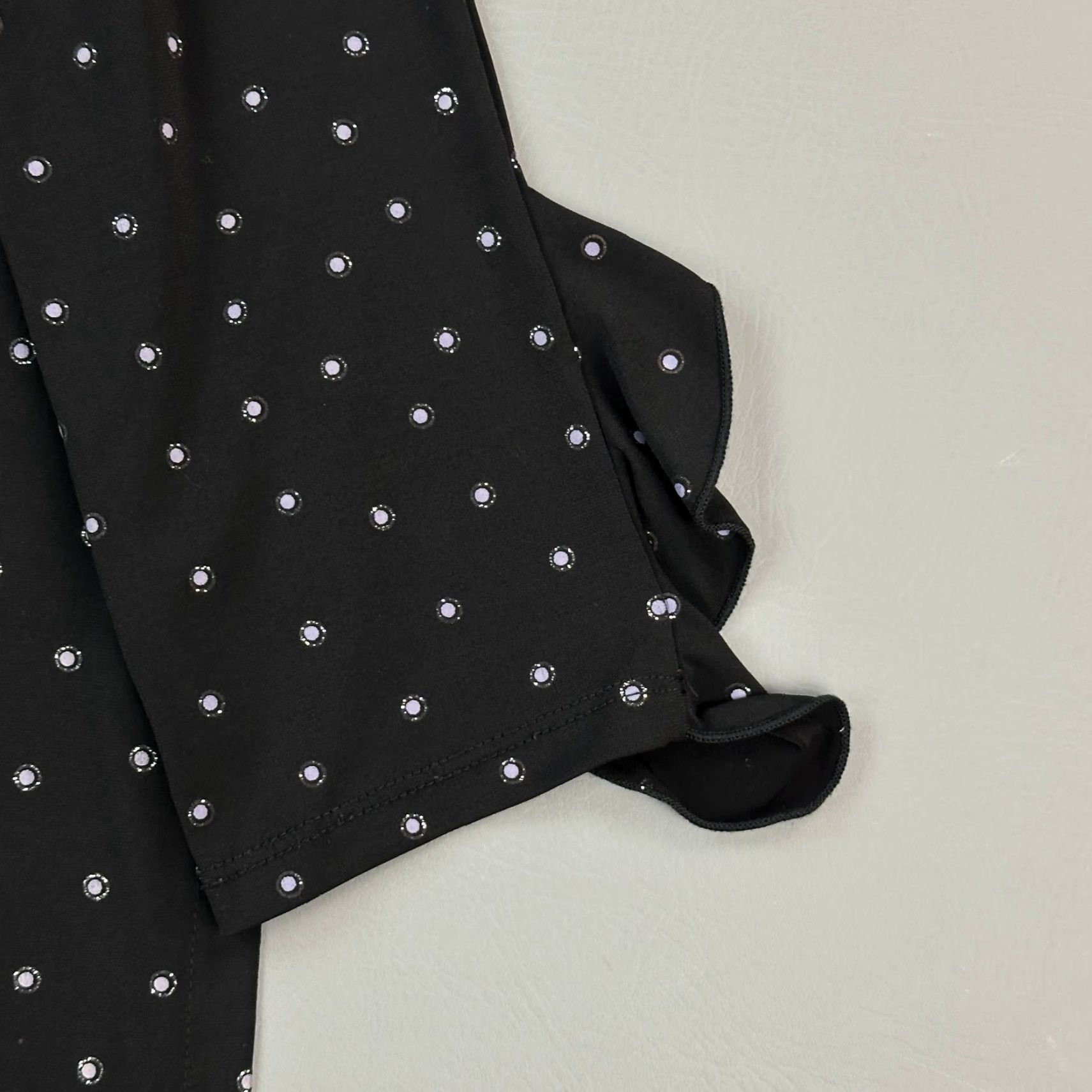 Vintage Clara Sun Woo Top Women's Small Black Polka Dot V Neck Ruffle Sleeve Stretch USA Shirt Women Small Black Polka Dot V-Neck Ruffle Sleeve Stretch USA Size S / US 4 / IT 40 - 4 Thumbnail