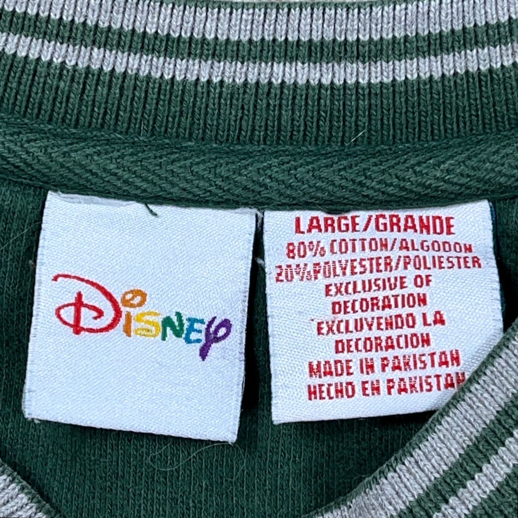 Disney VINTAGE Disney Winnie The Pooh Sweatshirt Women L Green Crewneck Pullover Sweatshirt Graphic Print Embroidered Logo Size L / US 10 / IT 46 - 4 Thumbnail