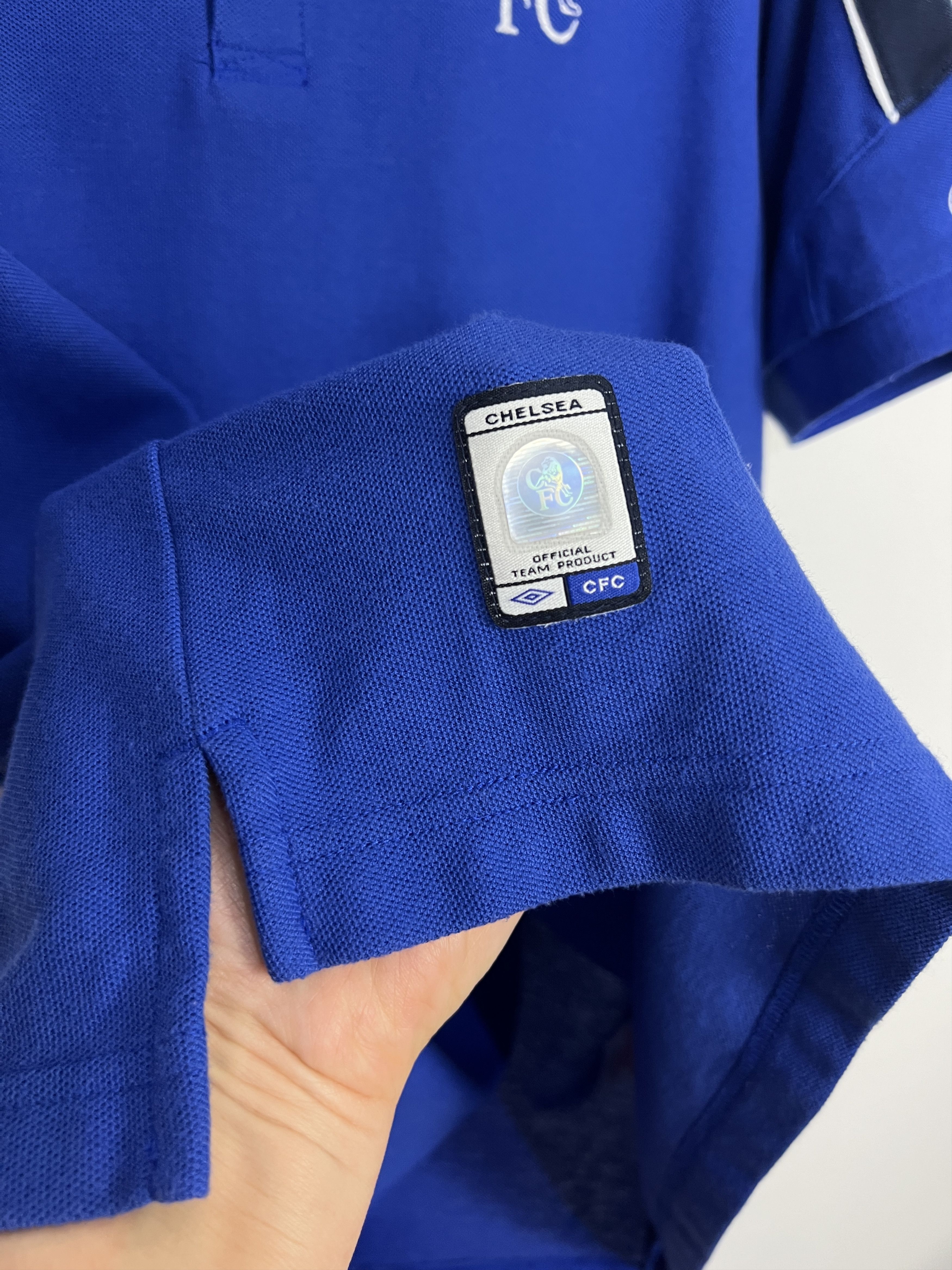 Umbro Vintage Chelsea Football Train Polo Shirt Jersey Trikot Size US L / EU 52-54 / 3 - 6 Thumbnail
