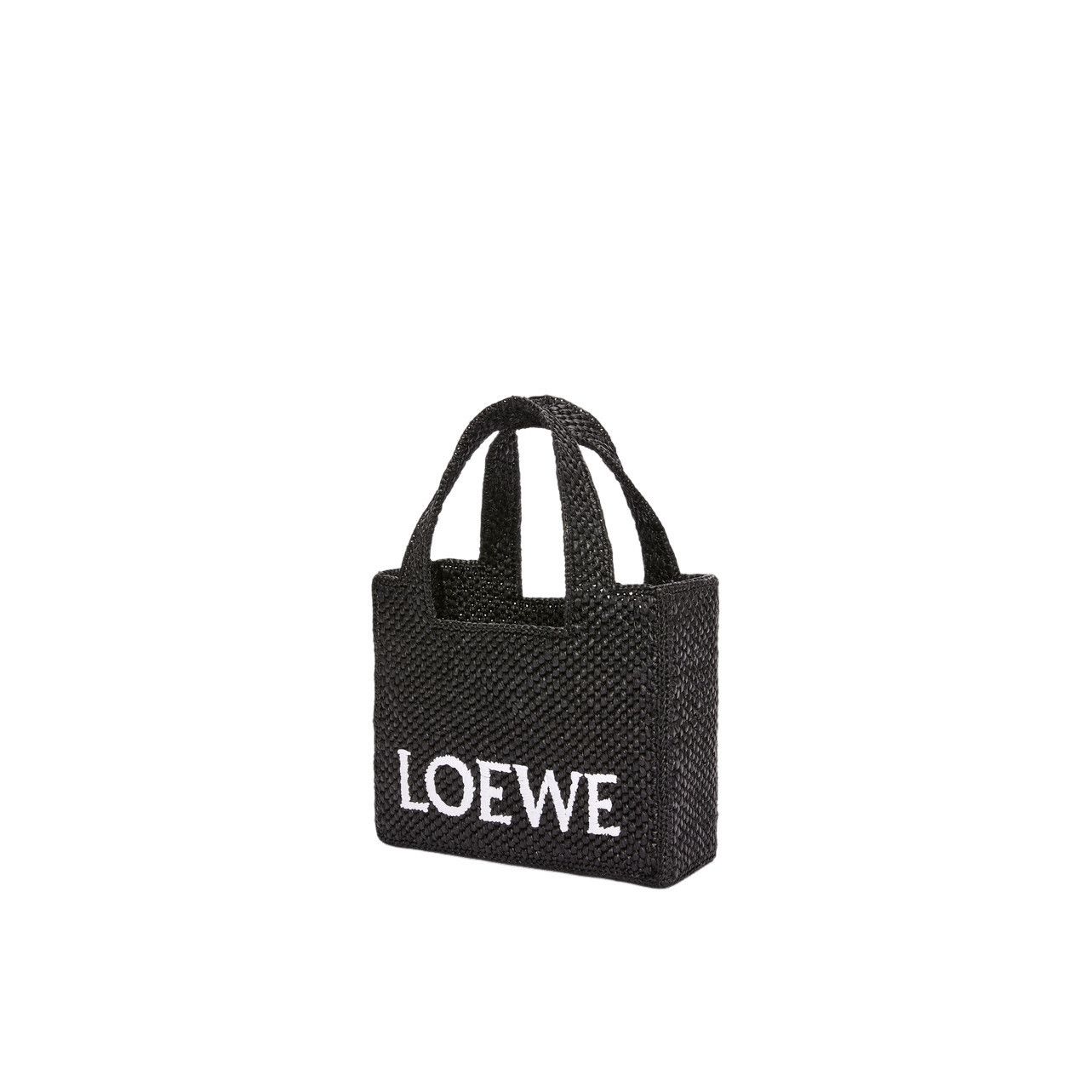 Loewe LOEWE $1200 Black Raffia Mini Tote Bag New & Authentic Size ONE SIZE - 2 Thumbnail