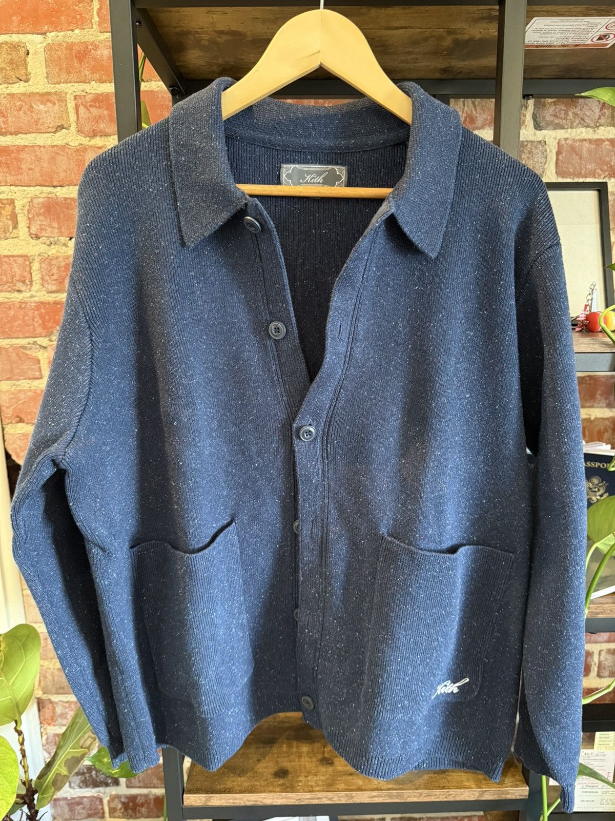 Kith Kith Marled Knit Hastings Cardigan - Nocturnal Size US XL / EU 56 / 4 - 4 Thumbnail