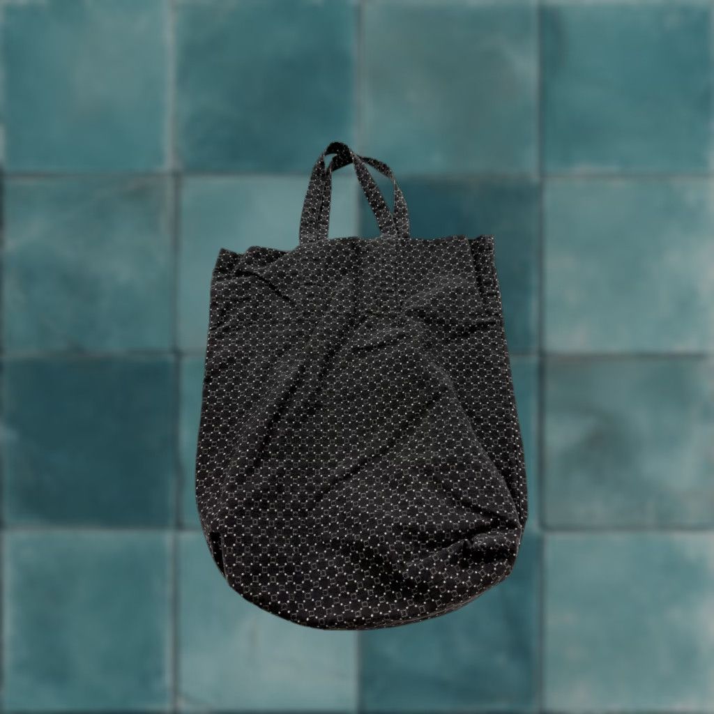 Ralph Lauren Ralph Lauren Large Black White Geometric Print Canvas Tote Bag Carryall Women Size ONE SIZE - 1 Thumbnail