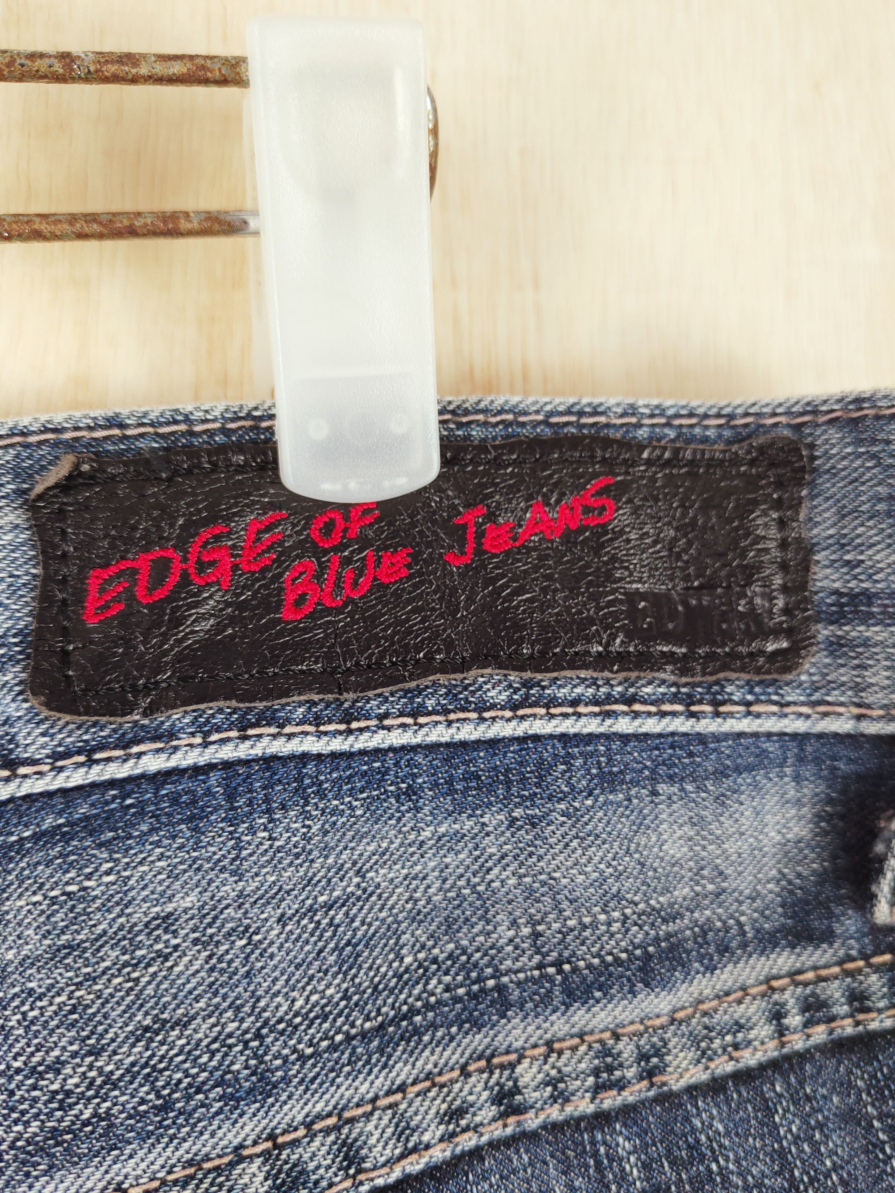 Edwin Edwin Dark Blue Distressed Ripped Jeans #S2673 Size US 35 - 8 Thumbnail