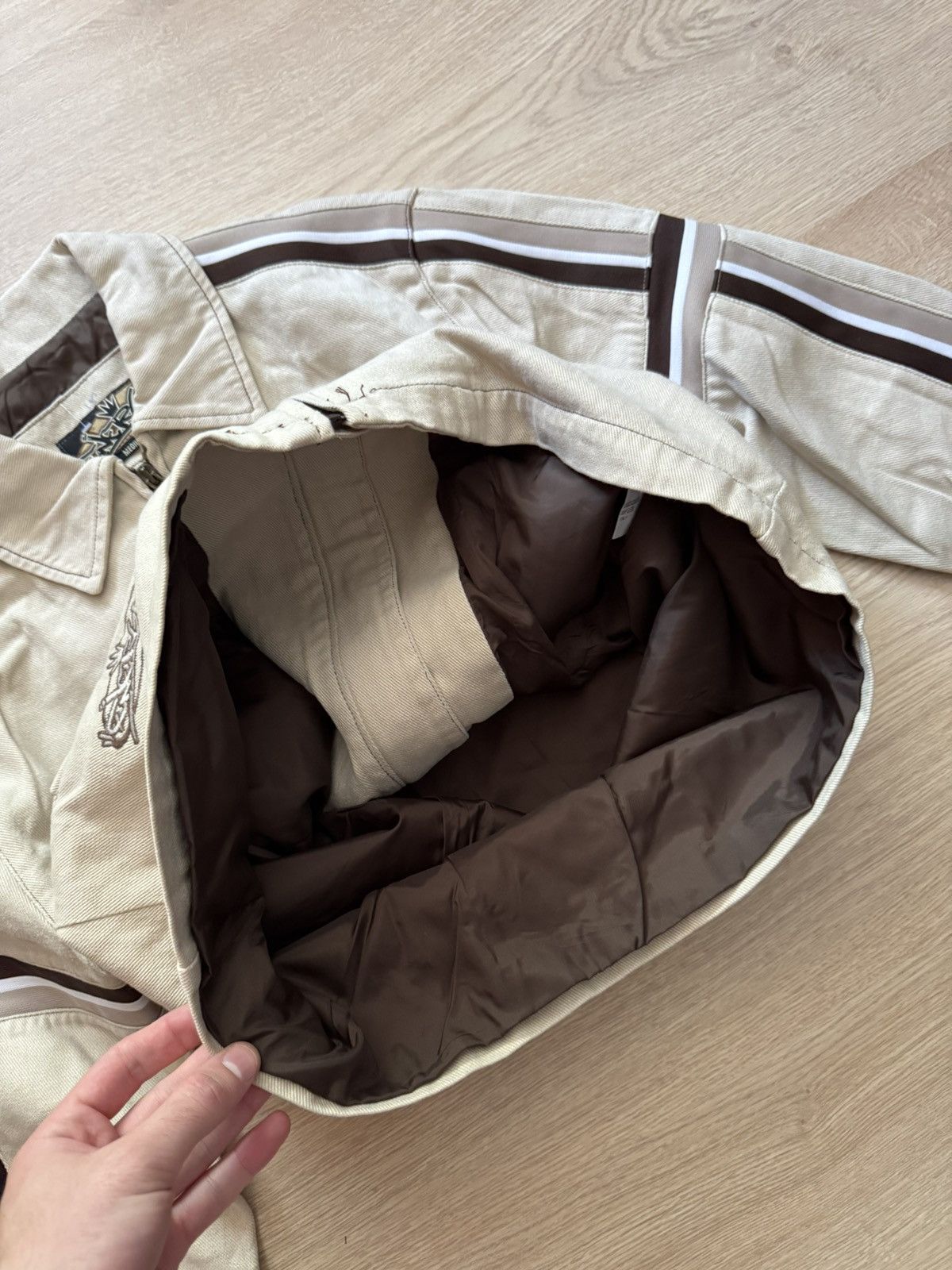 Energie Vintage 00’a Energie y2k Japanese Beige Skateboarding Jacket Size US L / EU 52-54 / 3 - 5 Thumbnail