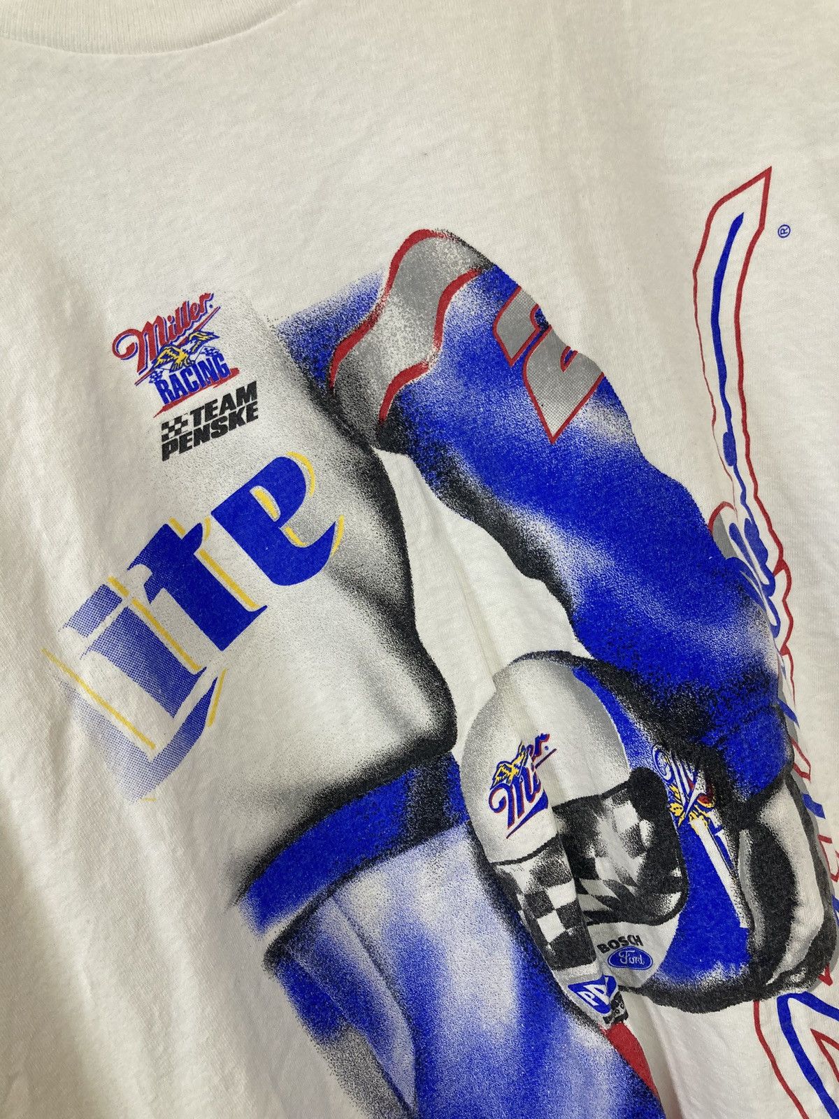 Vintage Miller Lite Rusty Wallace T-Shirt Size US XL / EU 56 / 4 - 3 Thumbnail