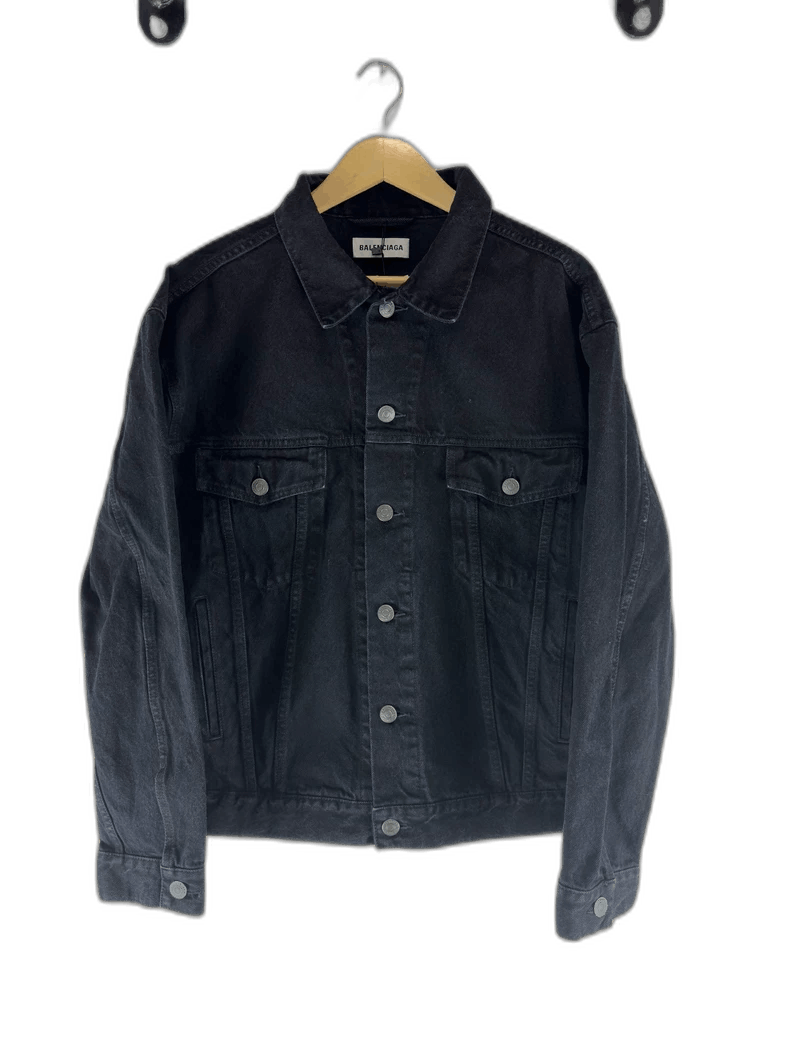 Balenciaga Balenciaga Logo Denim Jacket-yf Size US L / EU 52-54 / 3 - 1 Thumbnail