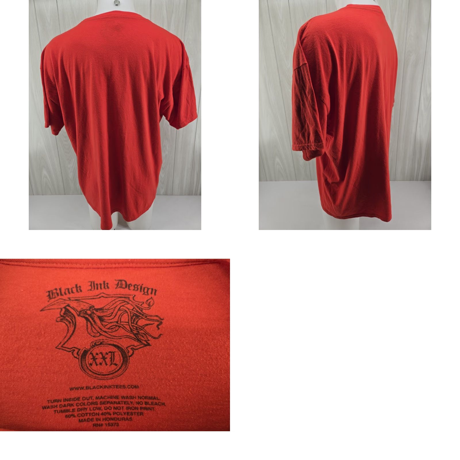 Vintage Black Ink Design USMC Pain is Weakness Leaving the Body Red 2XL Marine Corp Logo Shirt Men Short Sleeve Crew Neck Graphic Print Cotton T-Shirt Size US XXL / EU 58 / 5 - 8 Thumbnail