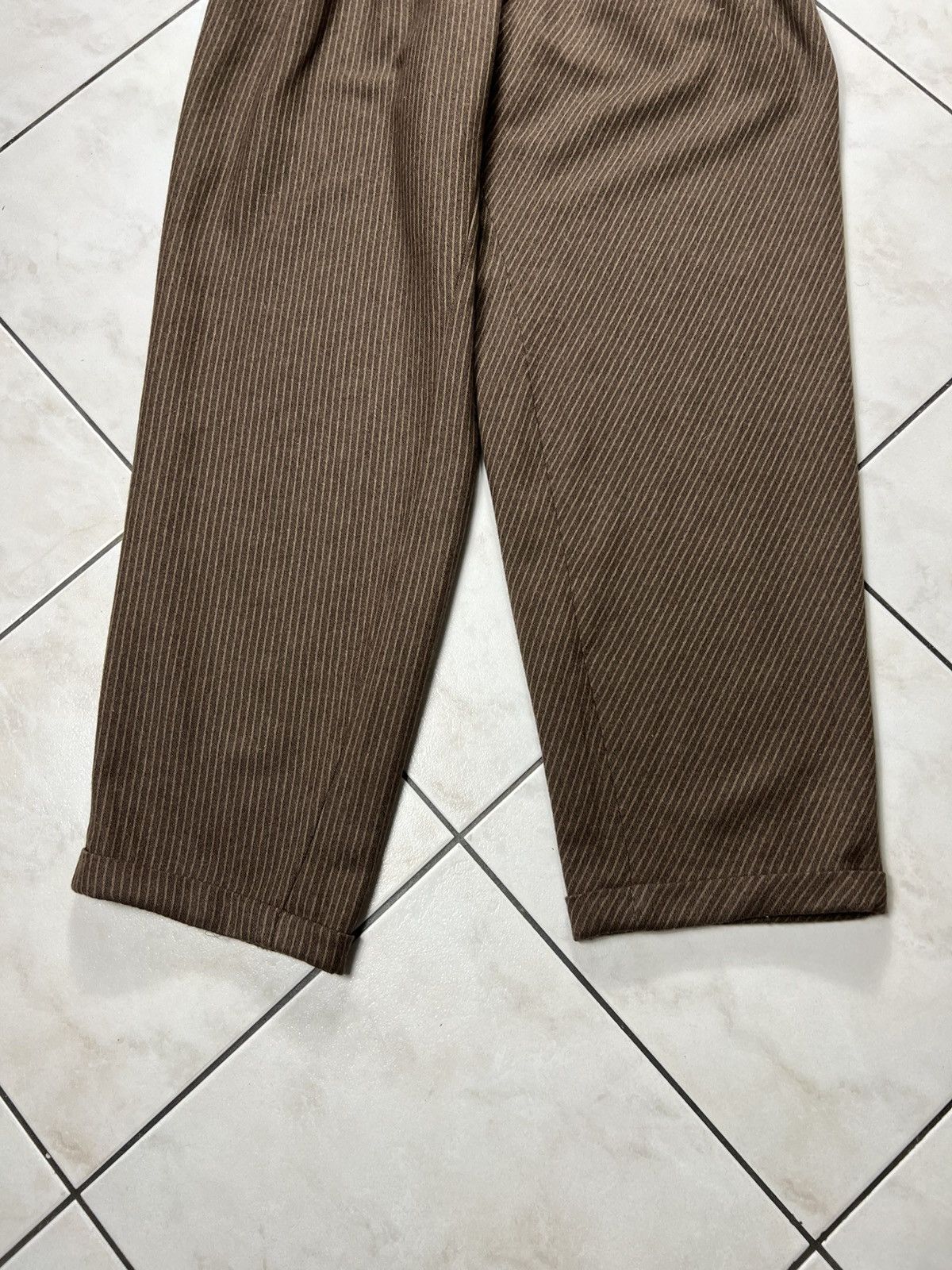 Vintage Vintage 60s Ettore Massari italian wool striped crease pants Size US 34 / EU 50 - 5 Thumbnail