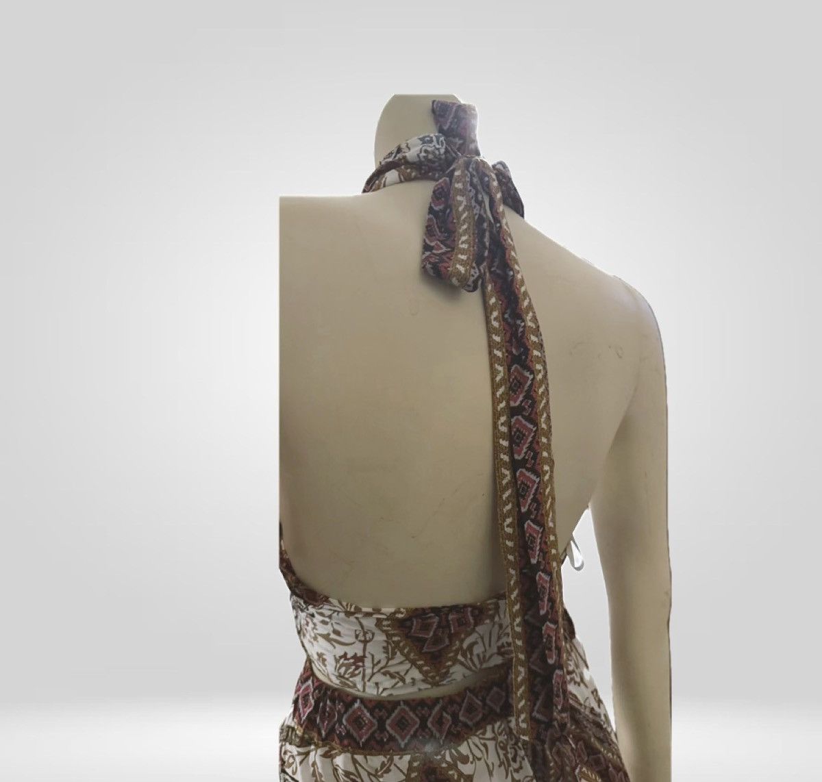 Shein Bohemian Two - Piece Halter Top and Skirt Set Size L / US 10 / IT 46 - 5 Thumbnail