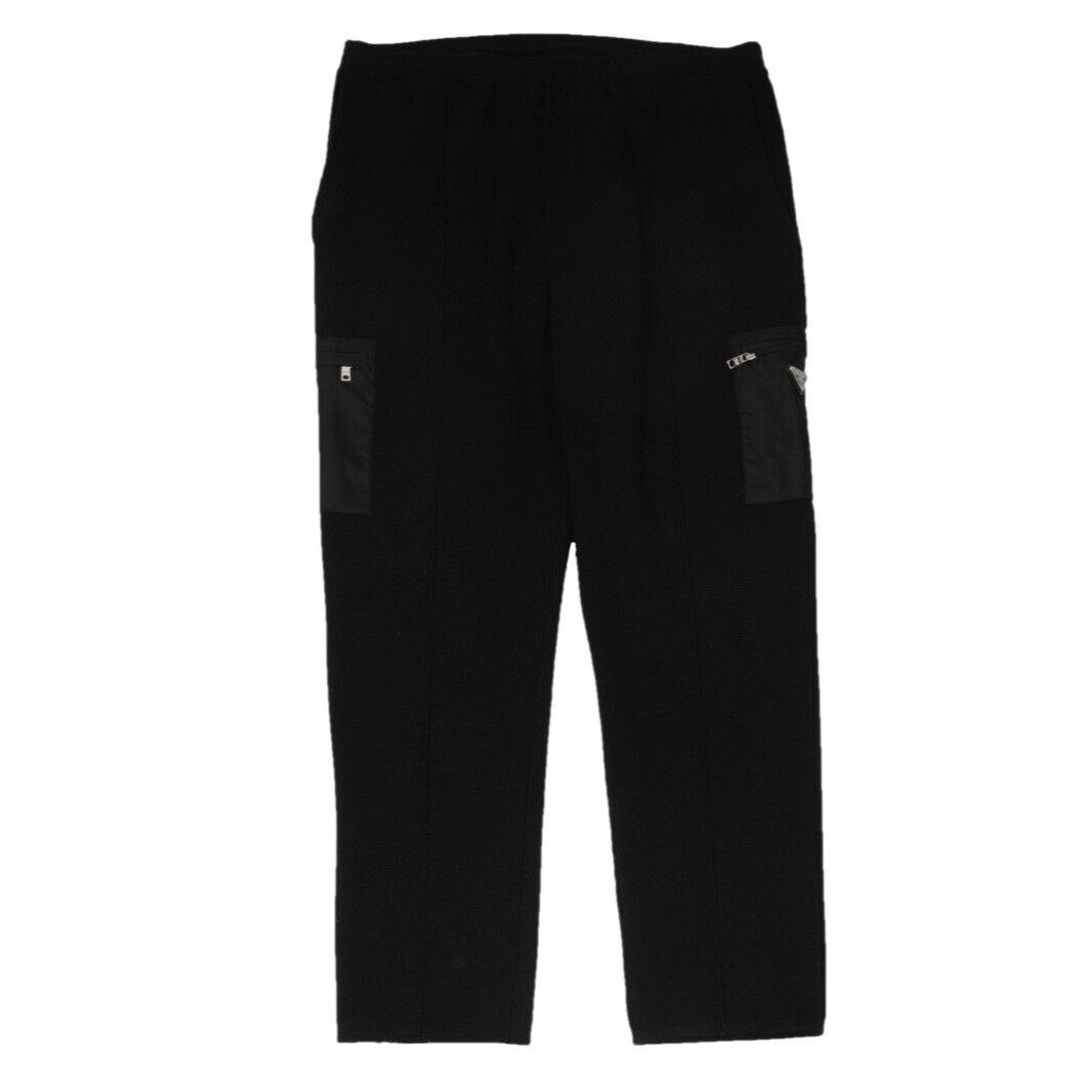 Prada Re Nylon Cargo Pants Black Wool Logo - 02396 Size US 36 / EU 52 - 1 Thumbnail