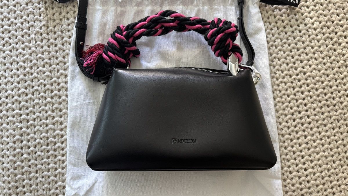JW Anderson JW Anderson Corner Rope Leather Crossbody Bag Black and Pink Size ONE SIZE - 2 Thumbnail