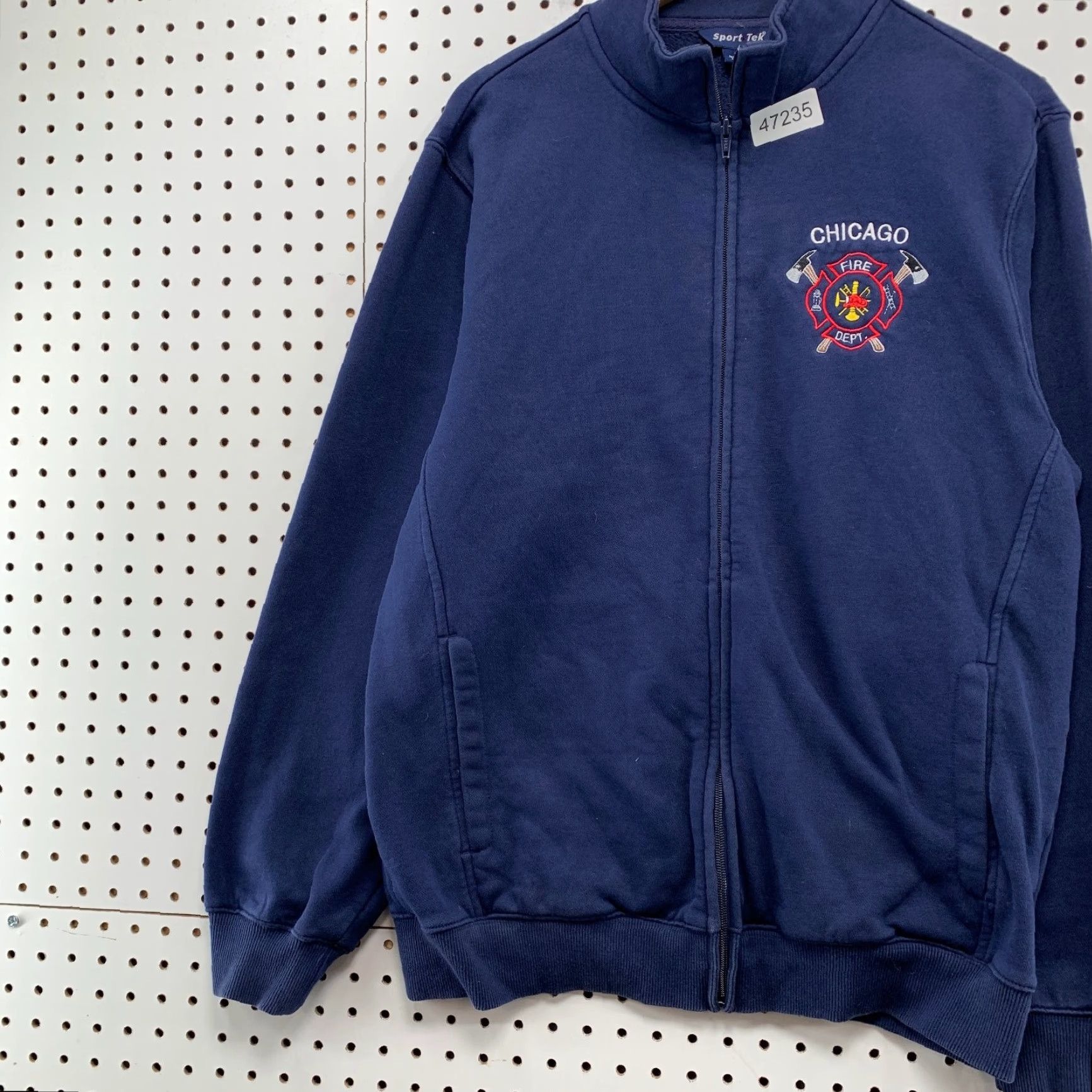 Vintage Chicago Fire Department Jacket Mens Medium Blue Fleece Zip Sweatshirt Size US M / EU 48-50 / 2 - 5 Thumbnail