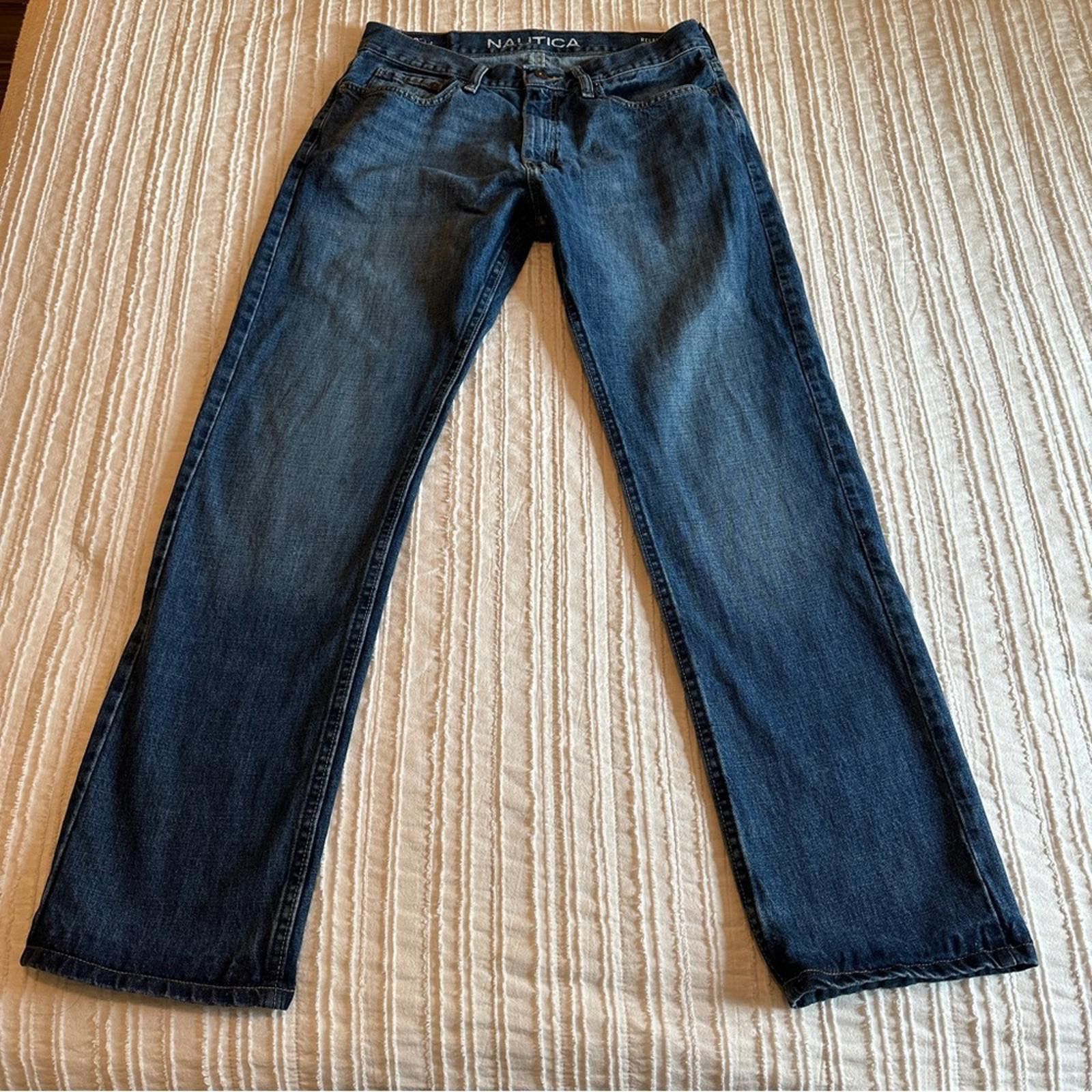 Nautica Nautica 32 x 32 Relaxed Fit Jeans Dark Blue Straight Leg Size US 32 / EU 48 - 1 Thumbnail