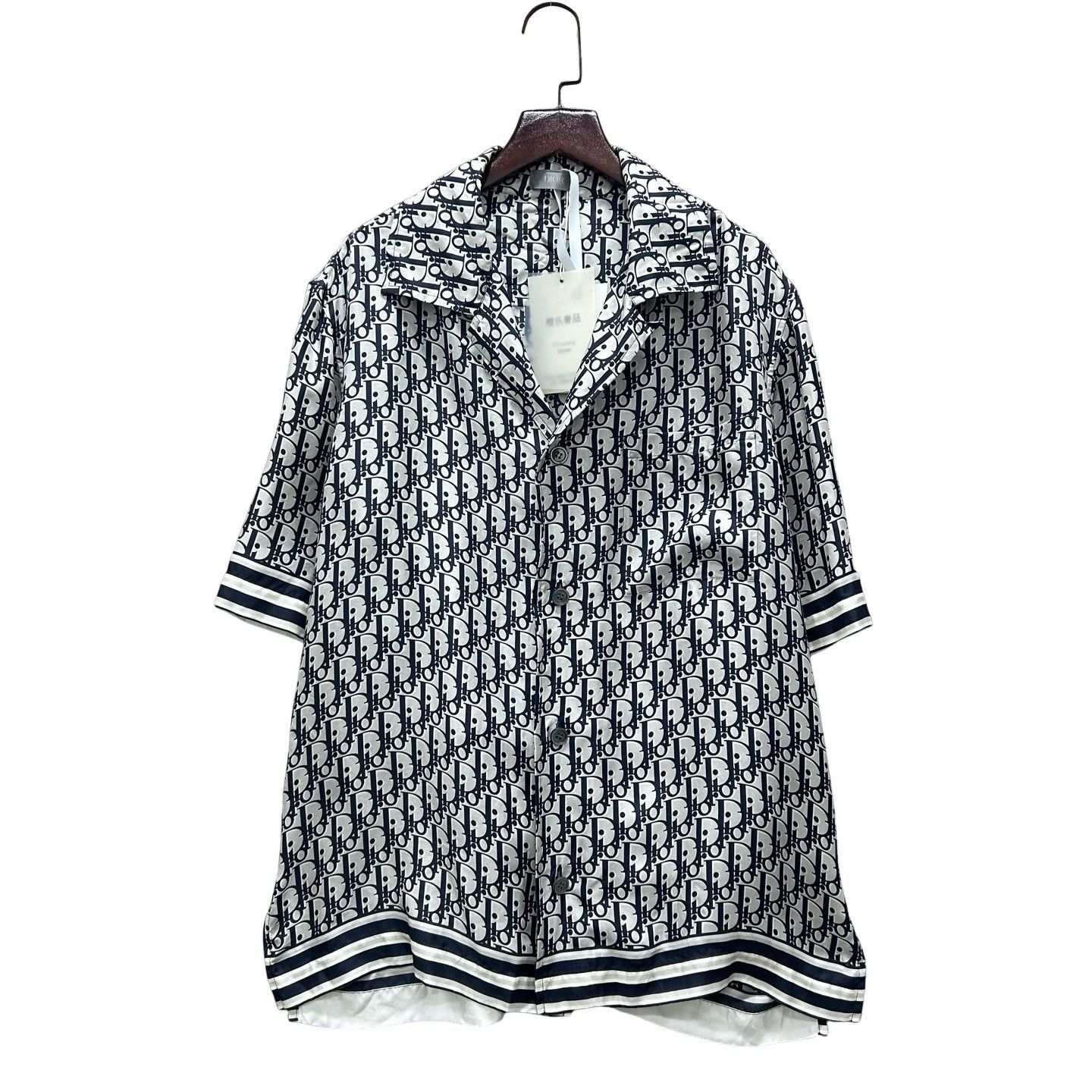 Dior Dior Oblique Silk Short Sleeve Shirt Size S Size US S / EU 44-46 / 1 - 1 Thumbnail