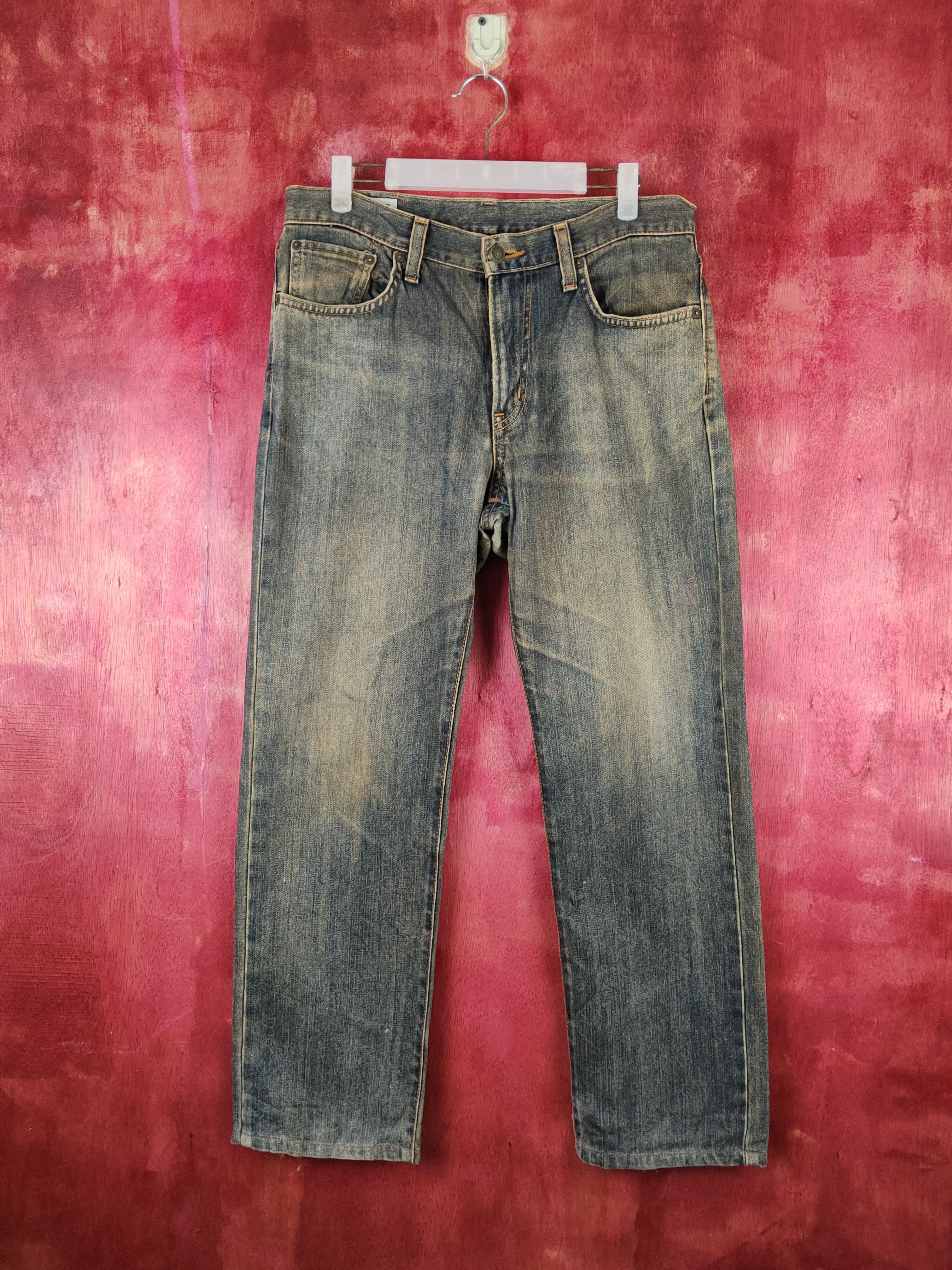 Edwin Dark Blue Faded Distressed Ripped Jeans #S2239