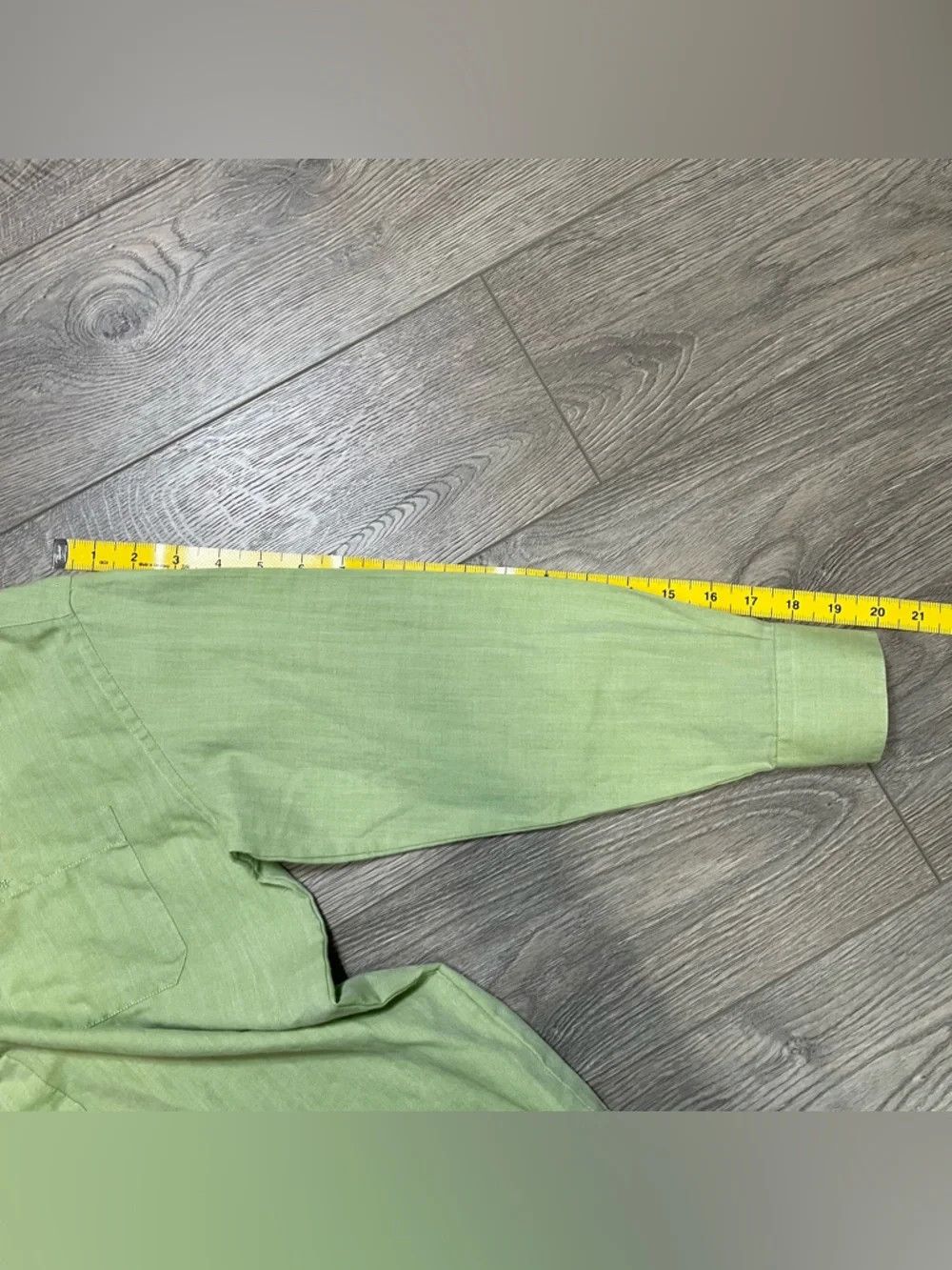 Christian Dior Monsieur Vintage Christian Dior Monsieur Green Herringbone Shirt Size XL / US 12-14 / IT 48-50 - 9 Thumbnail