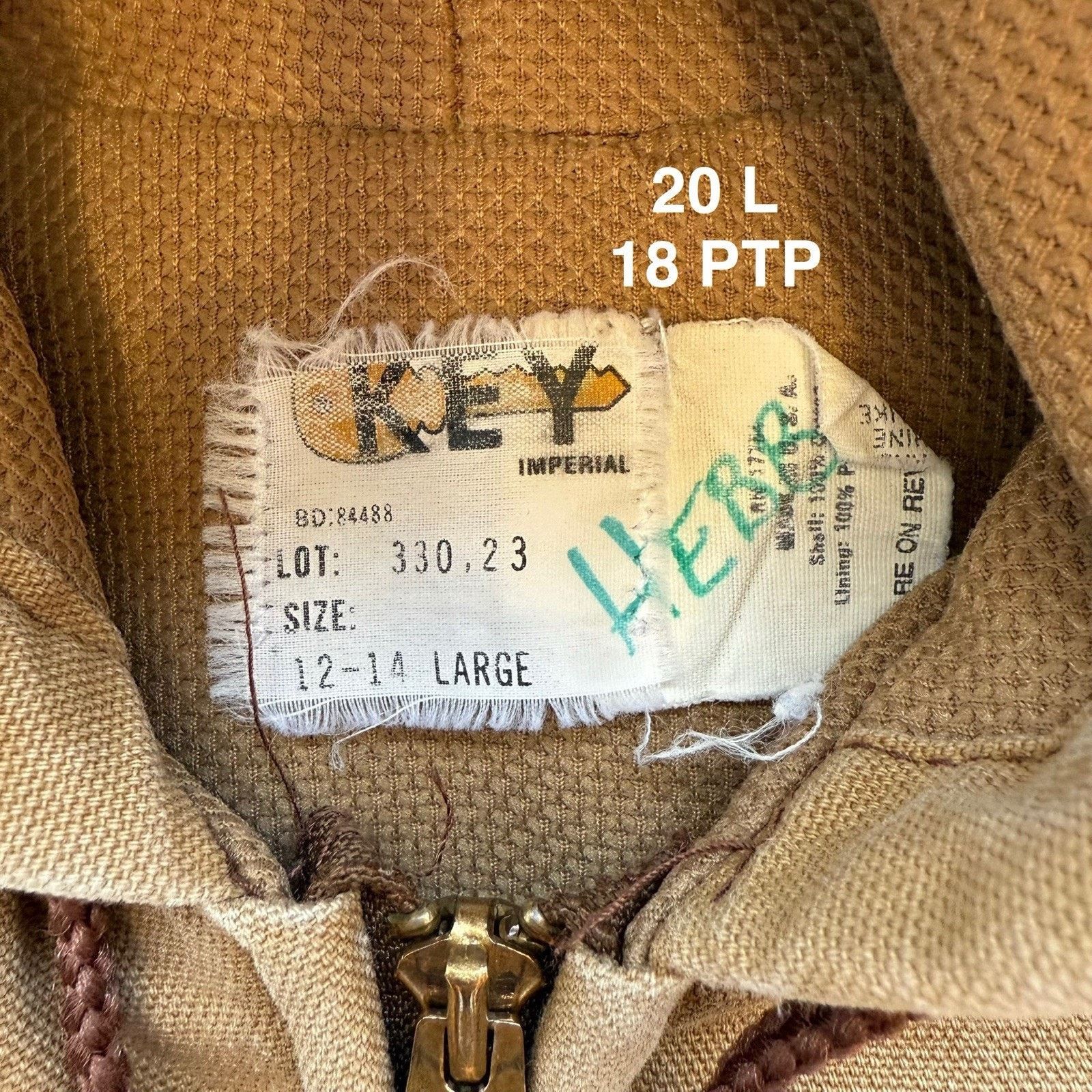 Vintage Vintage Key Work Jacket Youth Large Brown Heavy Size US XXS / EU 40 - 7 Thumbnail