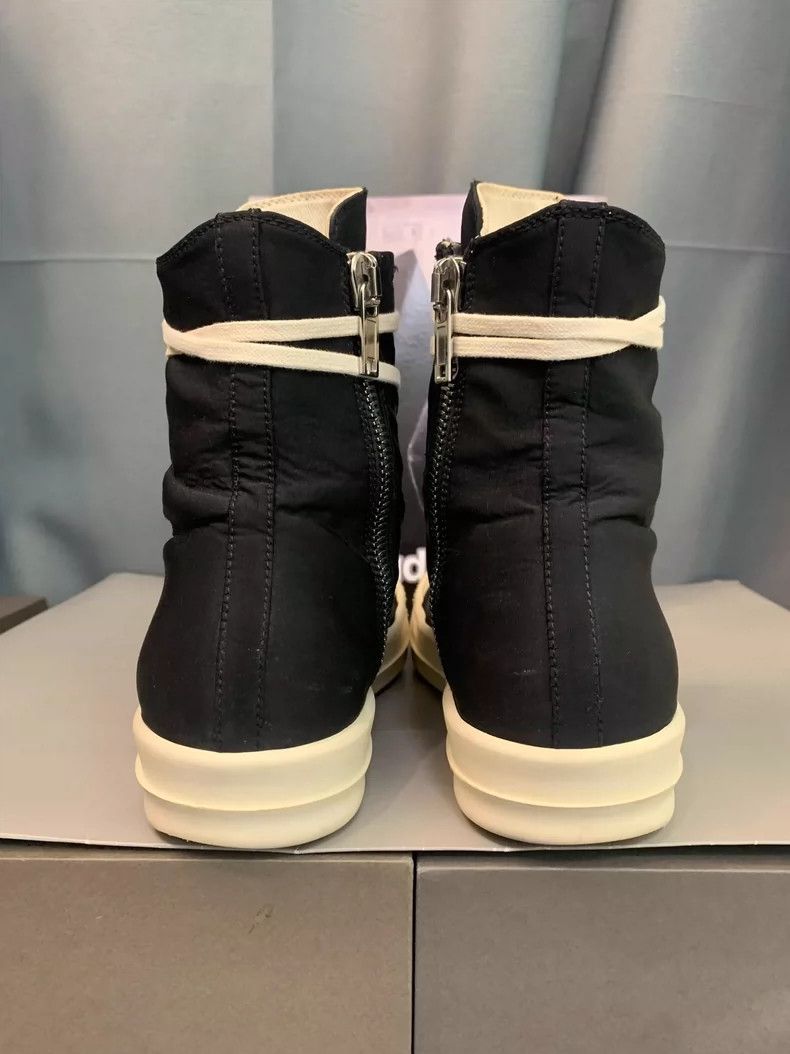 Rick Owens Rick Owens Satin High Top Black and White Sneakers Size US 8 / EU 41 - 7 Thumbnail