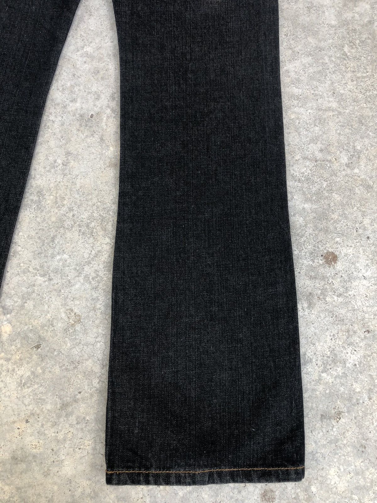 If Six Was Nine Japanese Aqua Flared Jeans Double Waist Distressed Size US 30 / EU 46 - 12 Thumbnail