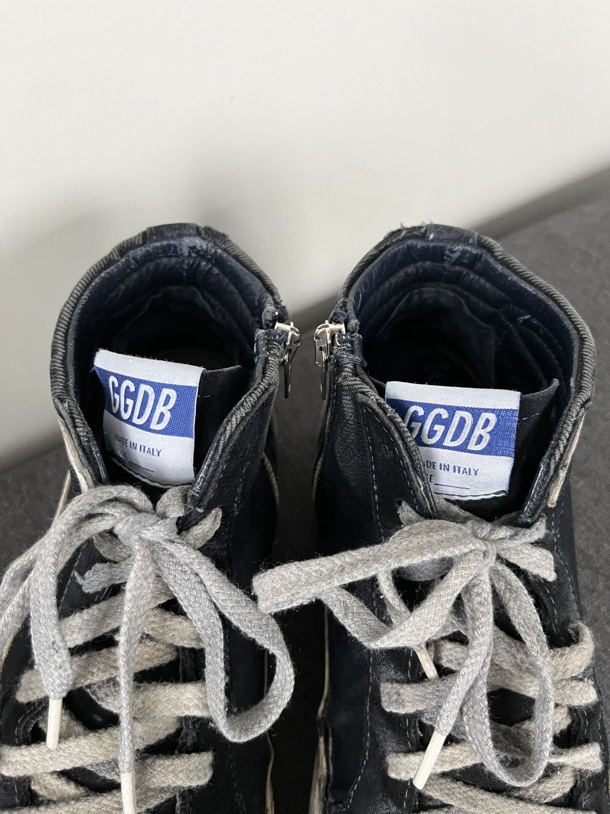 Golden Goose Golden Goose Slide Distressed Hi-top Sneakers Size US 7 / EU 40 - 17 Thumbnail