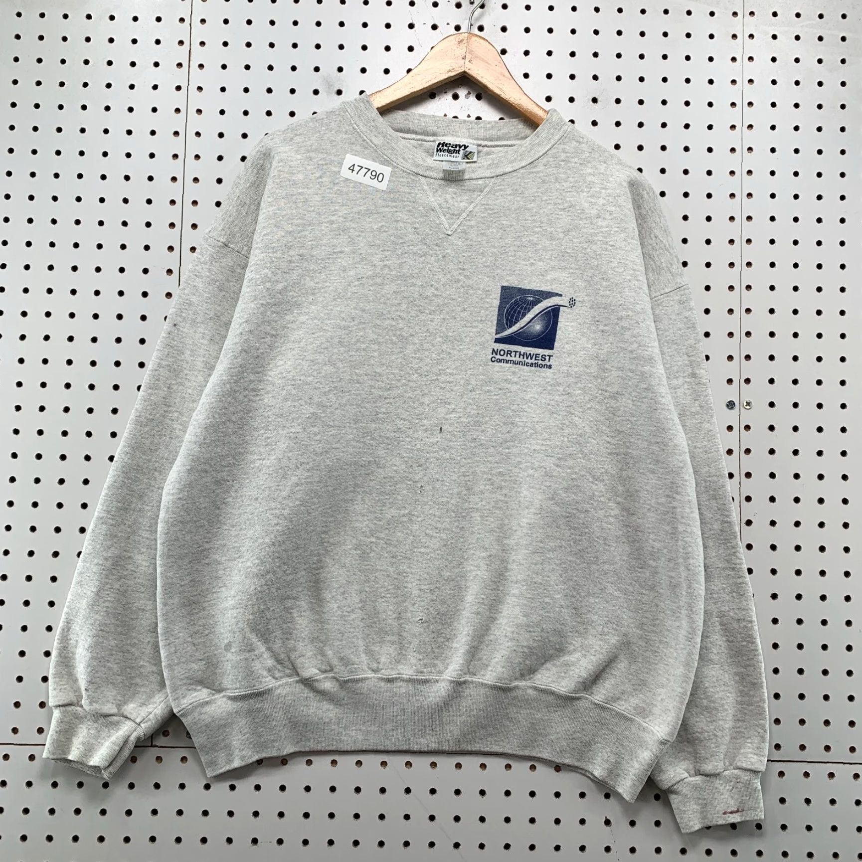 Vintage VINTAGE Heavyweight Fleece Sweatshirt Mens XL Gray USA Shirt 90s Size US XL / EU 56 / 4 - 2 Thumbnail